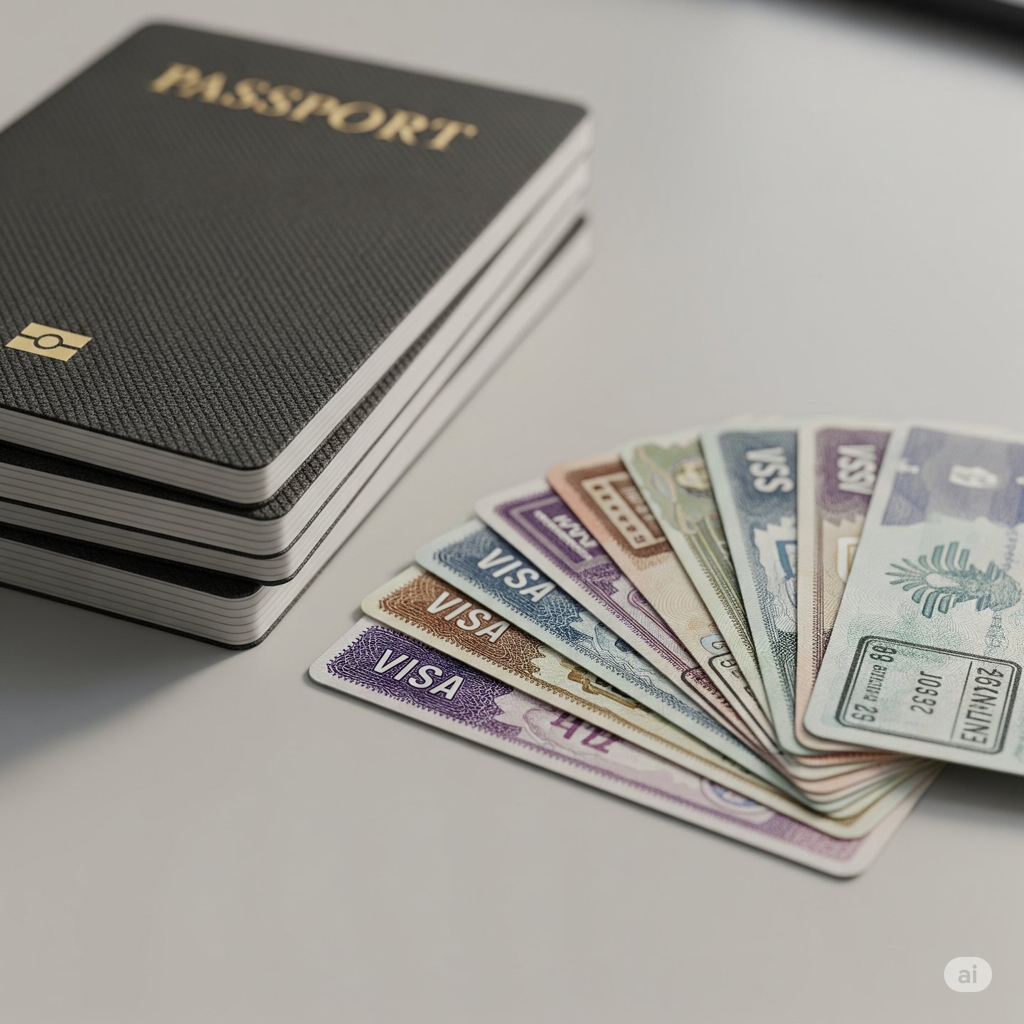 Image of passport and visas