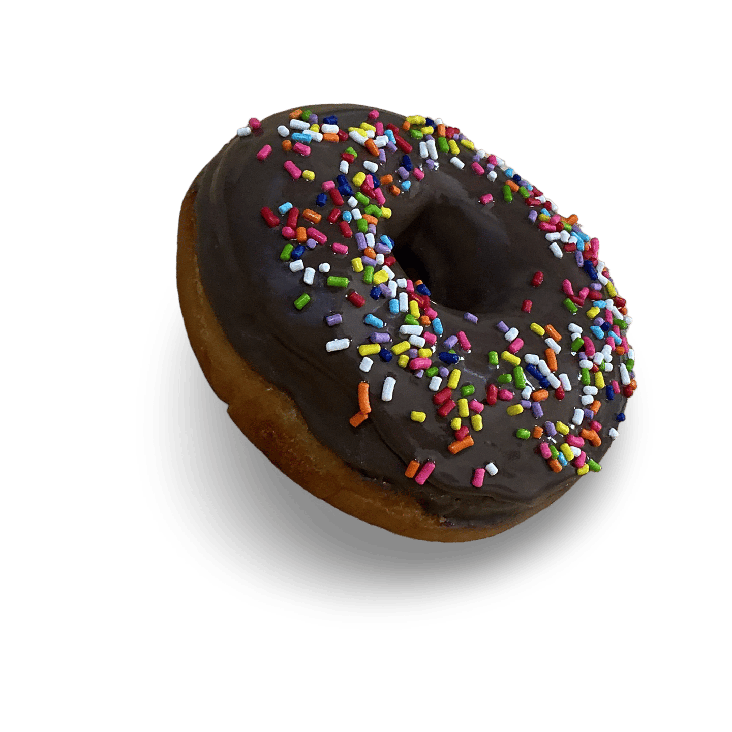 Donas fritas con chocolate casero receta casera con chispas de colores