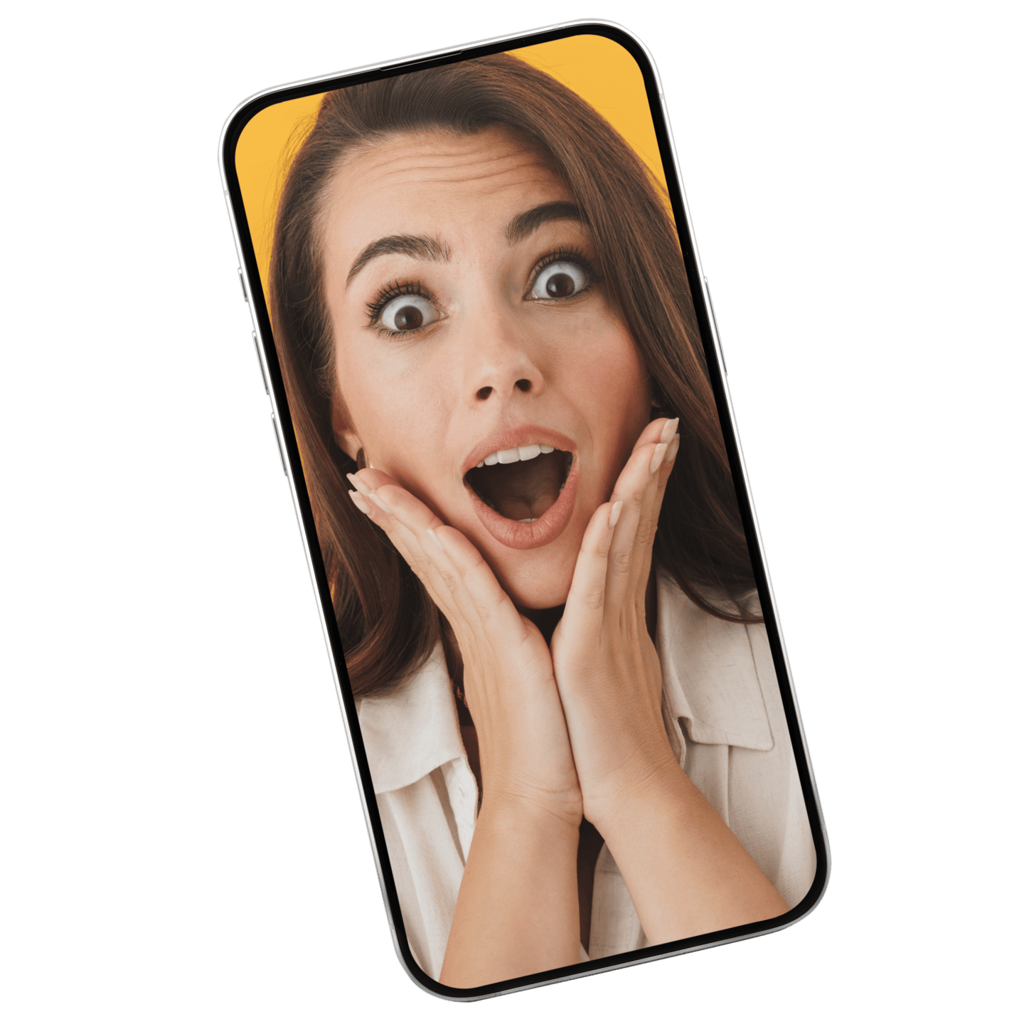 Smartphone mockup displaying the Nirmy app teaser screen for discovering nearby local businesses