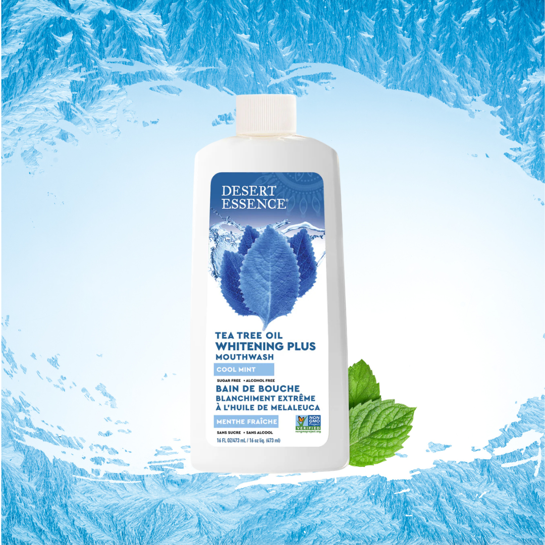 Desert Essence Tea Tree Oil Whitening Plus Mouthwash Cool Mint Flavored