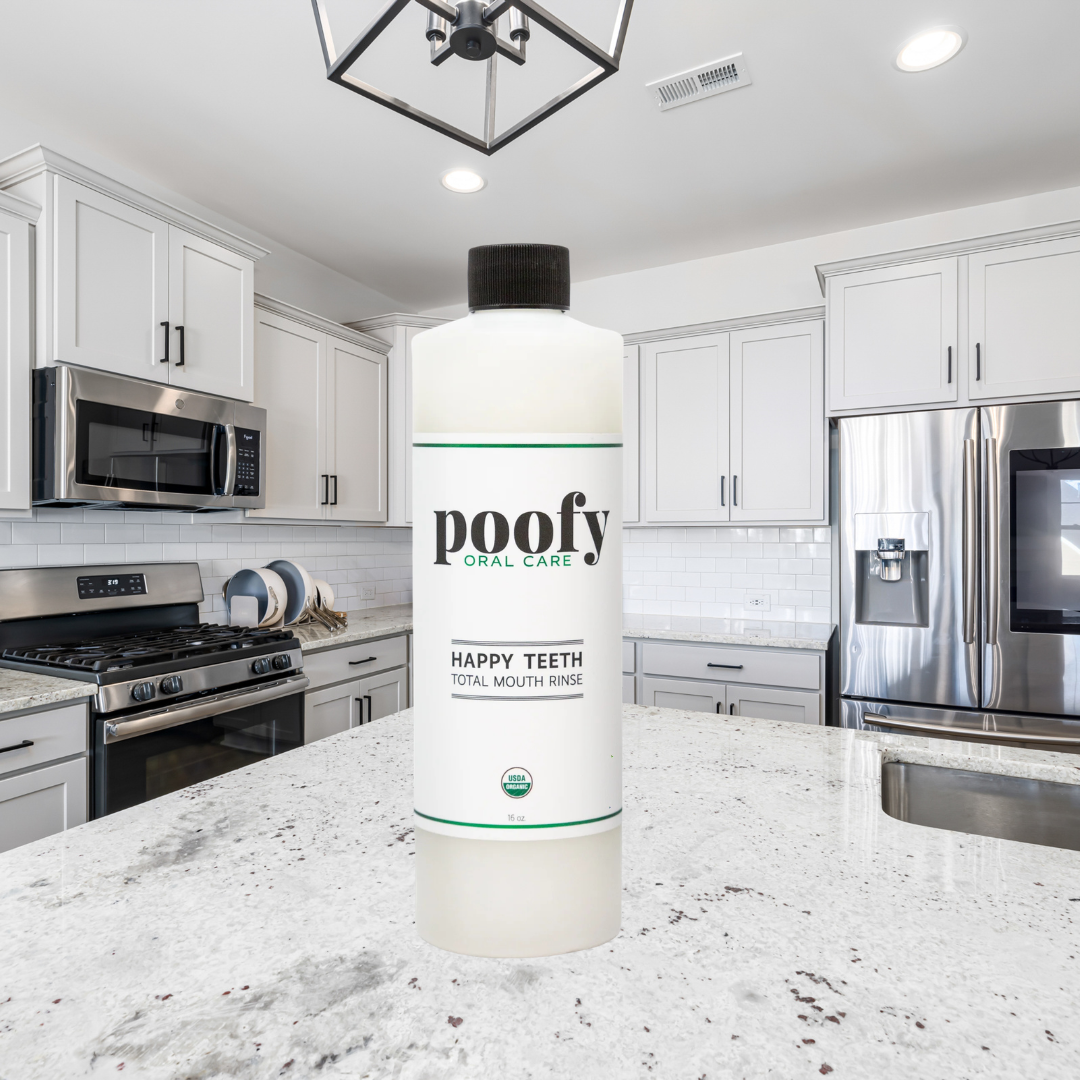 Poofy Organics Mouthwash White Bottle