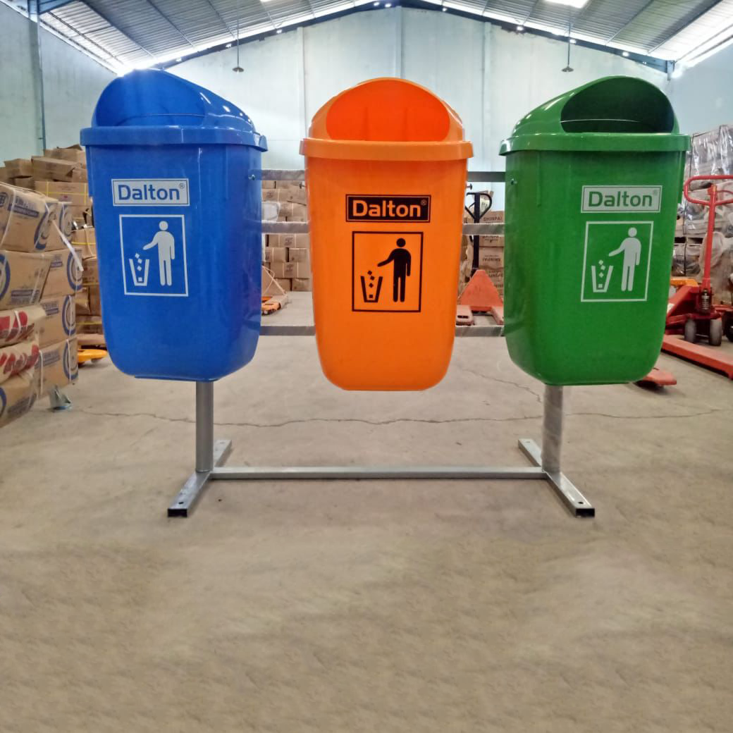 Tempat Sampah Dalton Deret 3 x 50 Liter