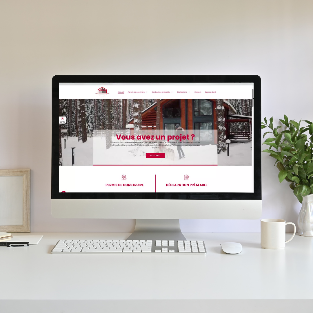 Réalisation : Site internet - Office Plan - Amy Atelier Graphique