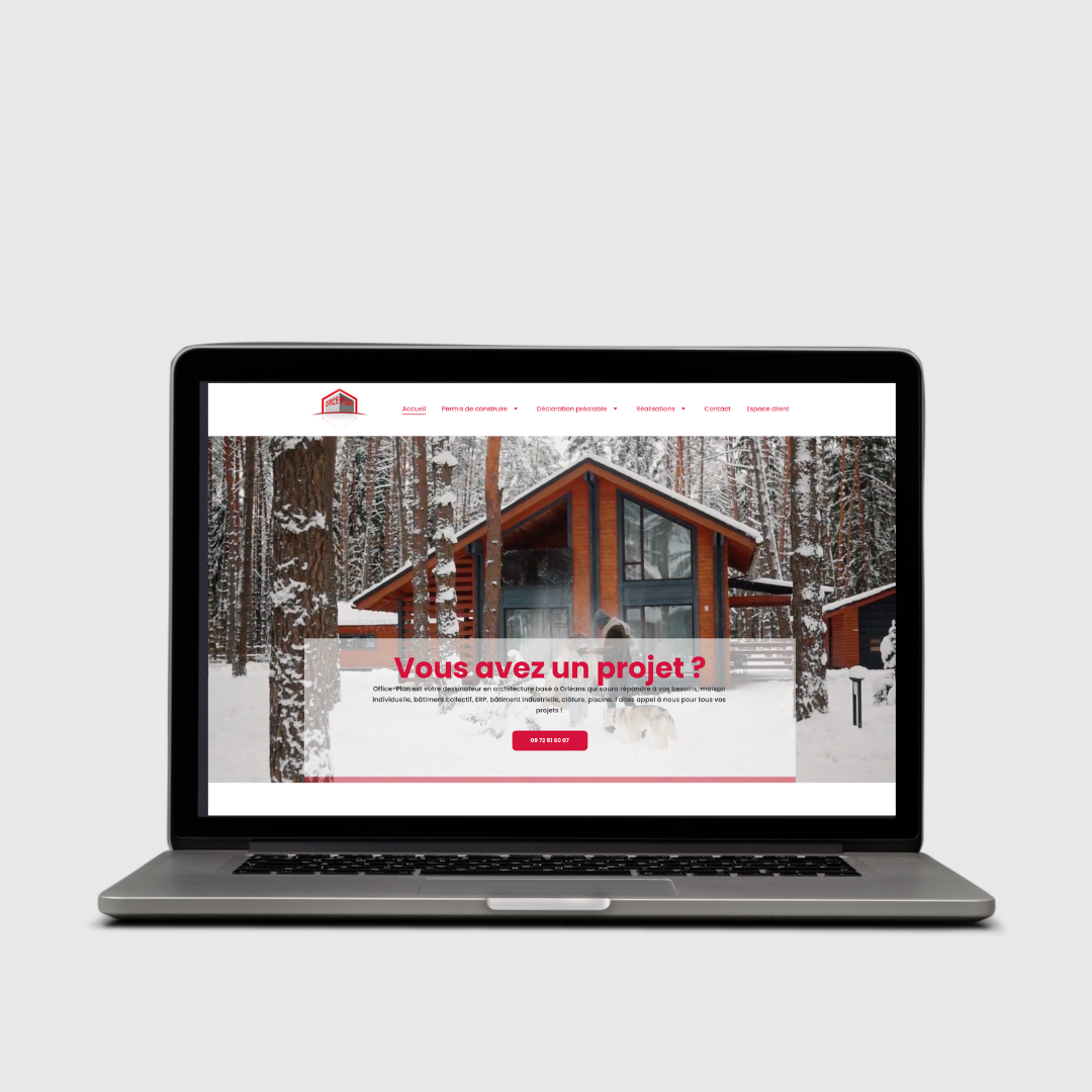 Réalisation : Site internet pour OFFICE PLAN - Amy Atelier Graphique