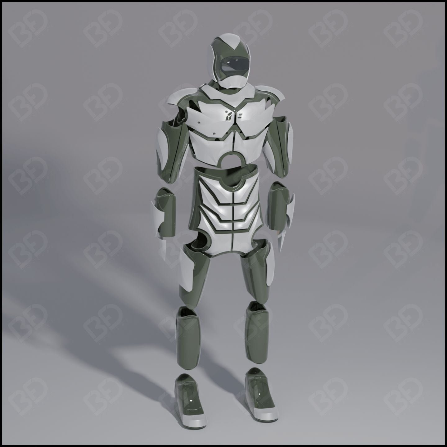 Enveloppe extérieure de robot humanoïde imprimée en 3D