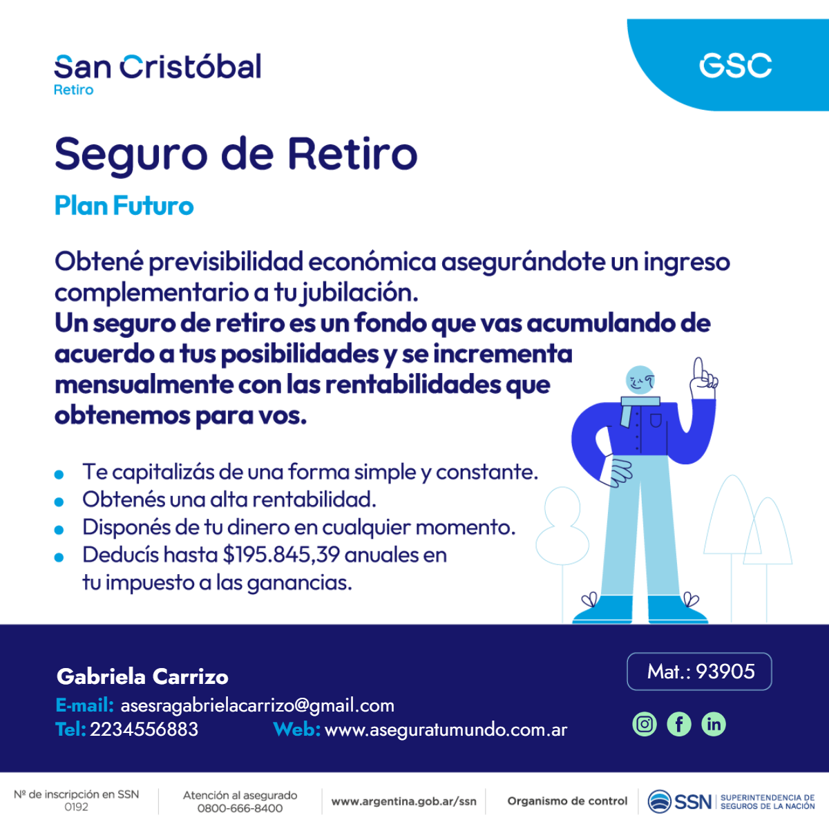 San cristobal Retiro-Mejor seguro de retiro en Argentina