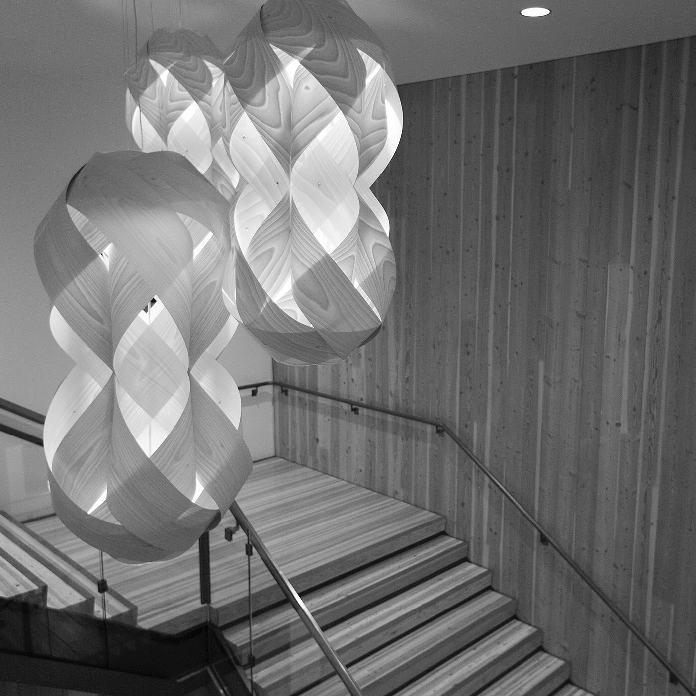 Staircase in the Richard Woodcock Education Center at Western Oregon University