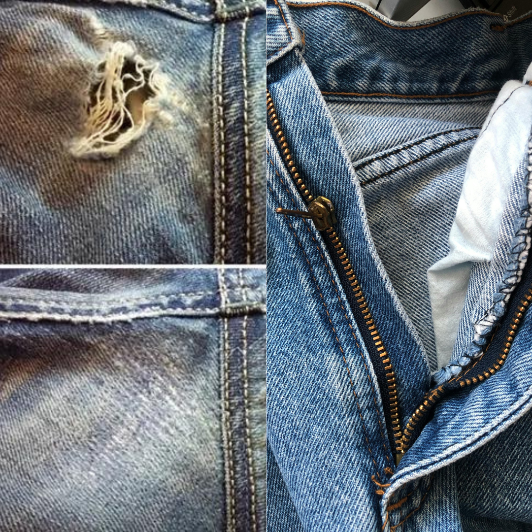arreglo de roto en pantalon y arreglo de cremallera