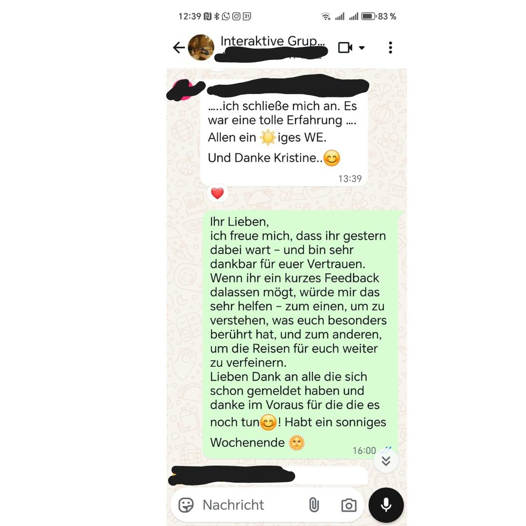 Feedback Gruppenreise