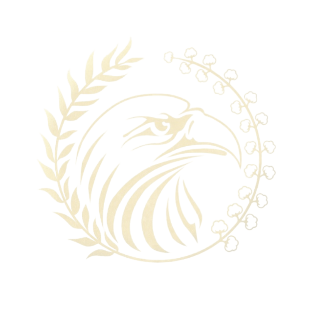 a golden eagle with a laurel and laurels