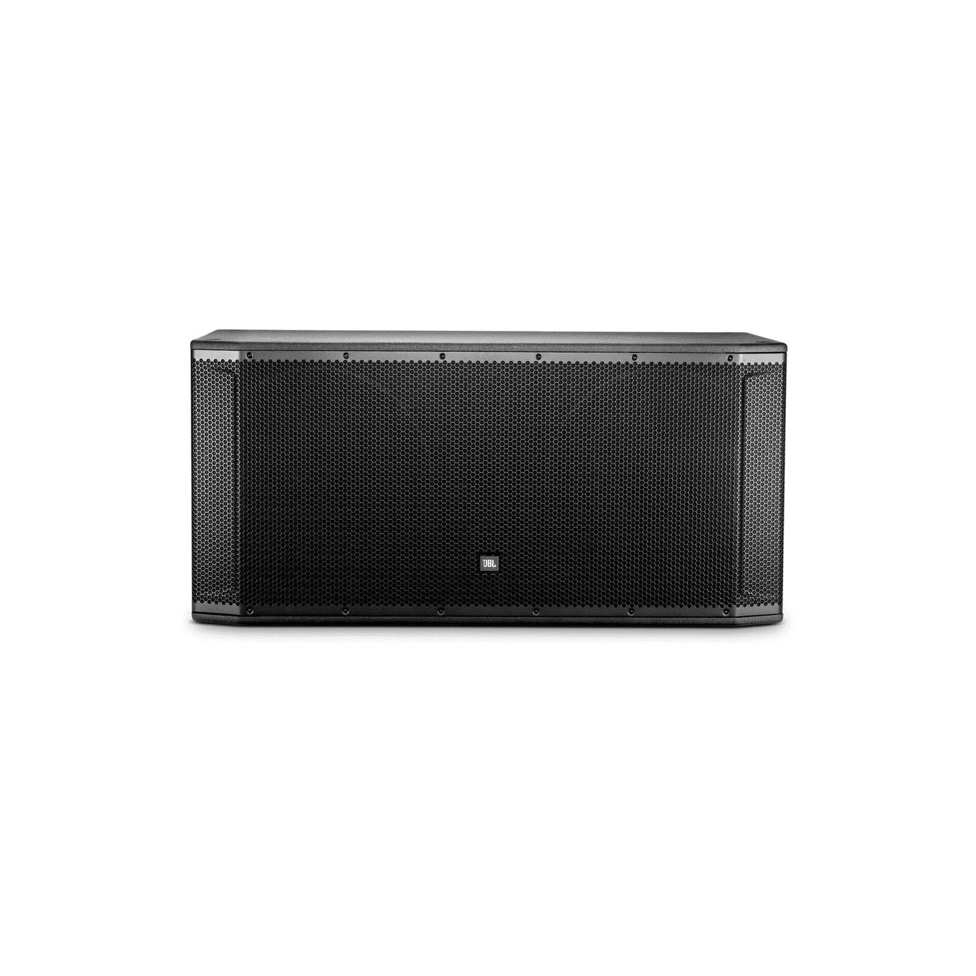 Subwoofer JBL SRX828SP de alquiler, vista frontal
