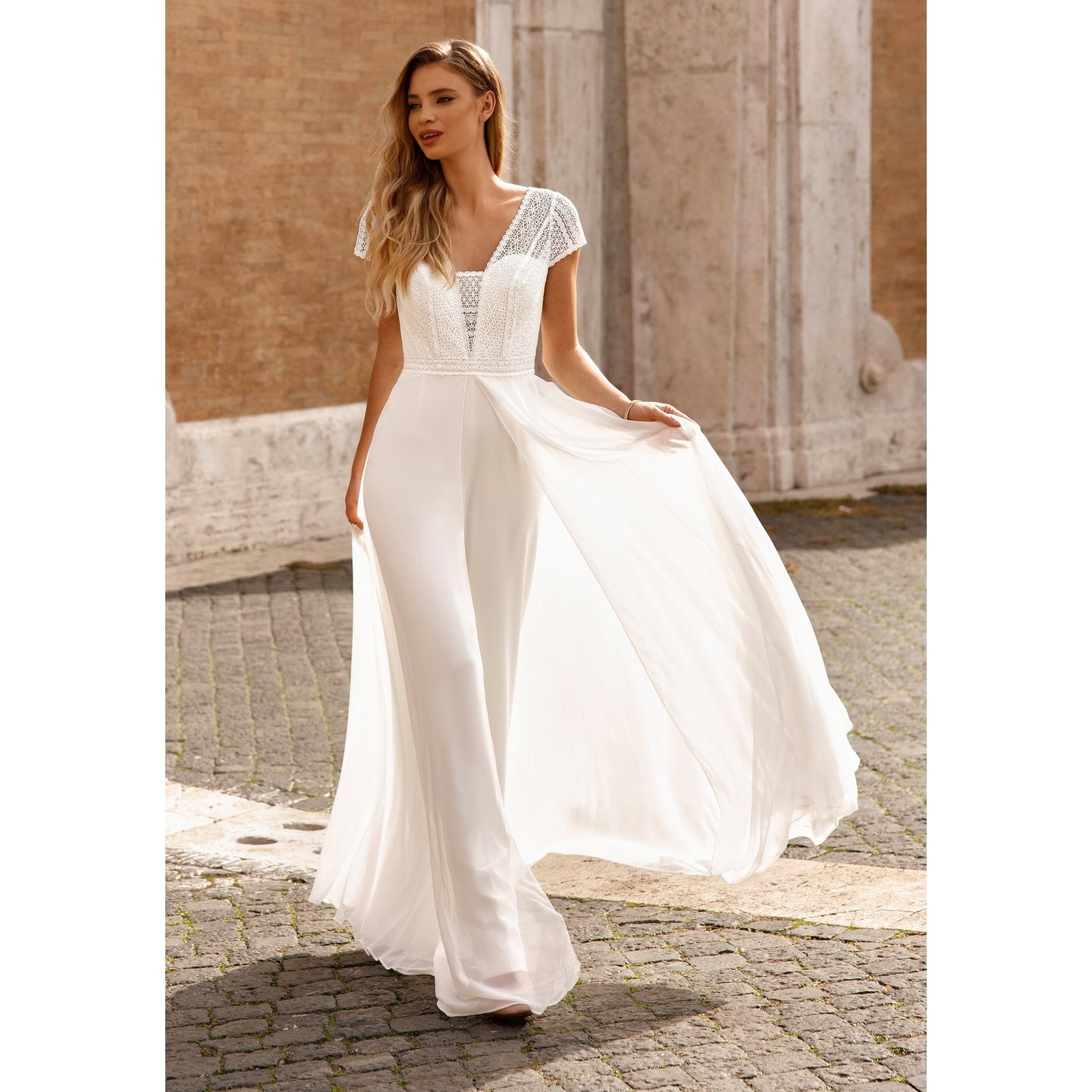 combinaison de mariage couleur ivoire