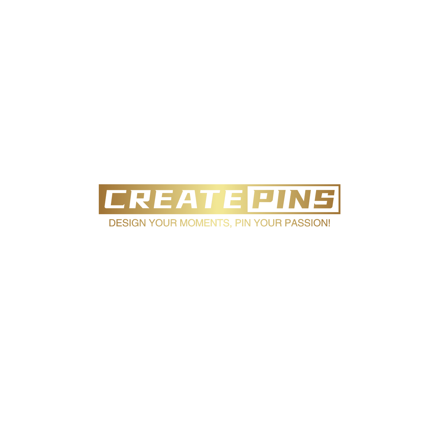 Create pins Logo Gold version