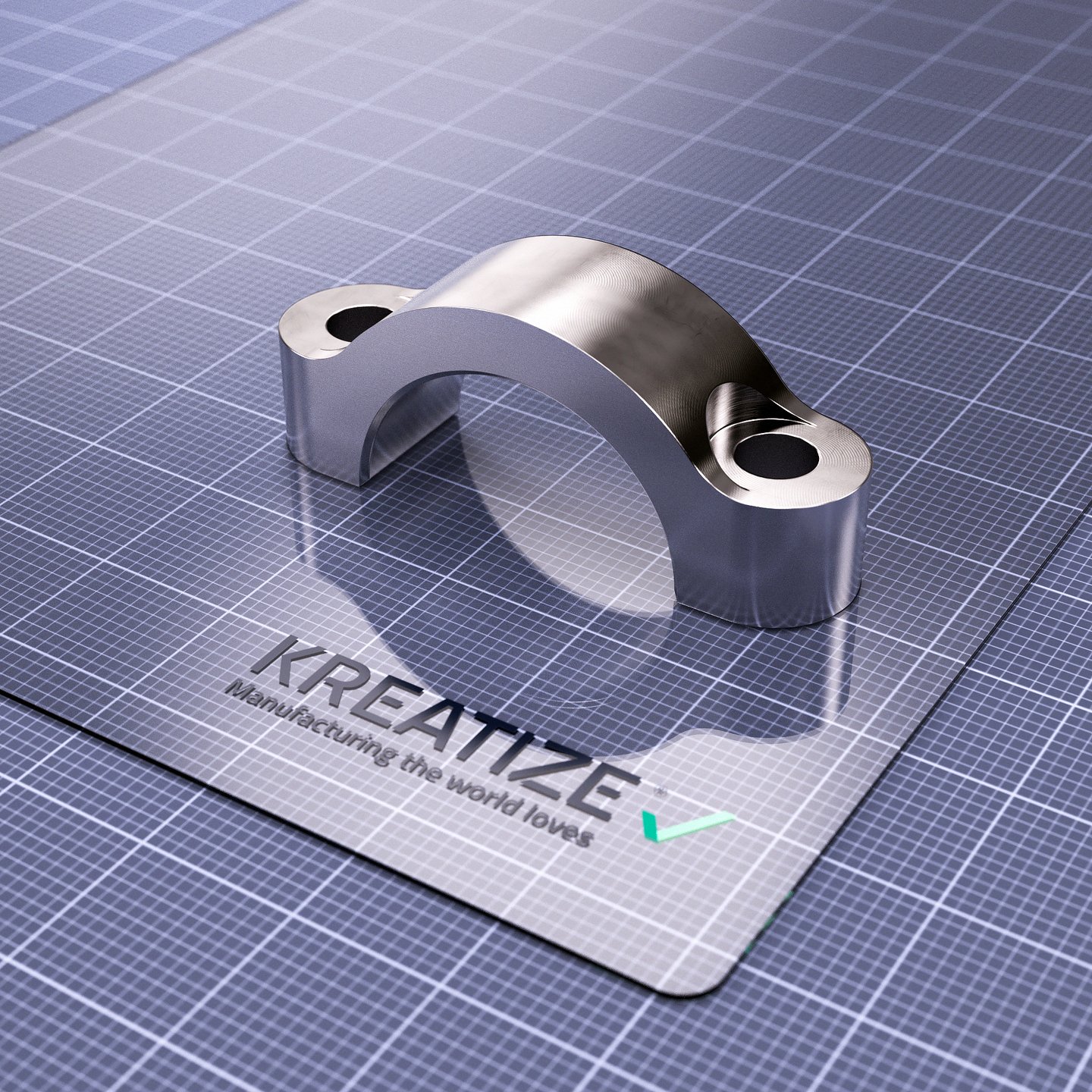 product rendering on a branded surface