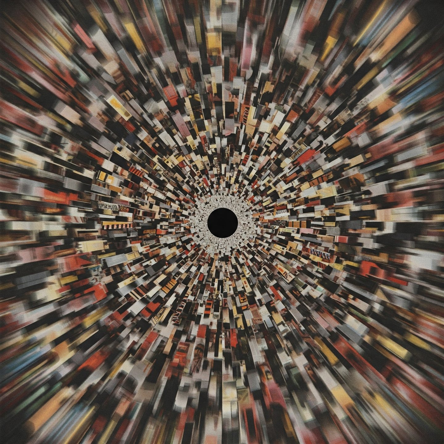 a circular shaped object with many different colored squares