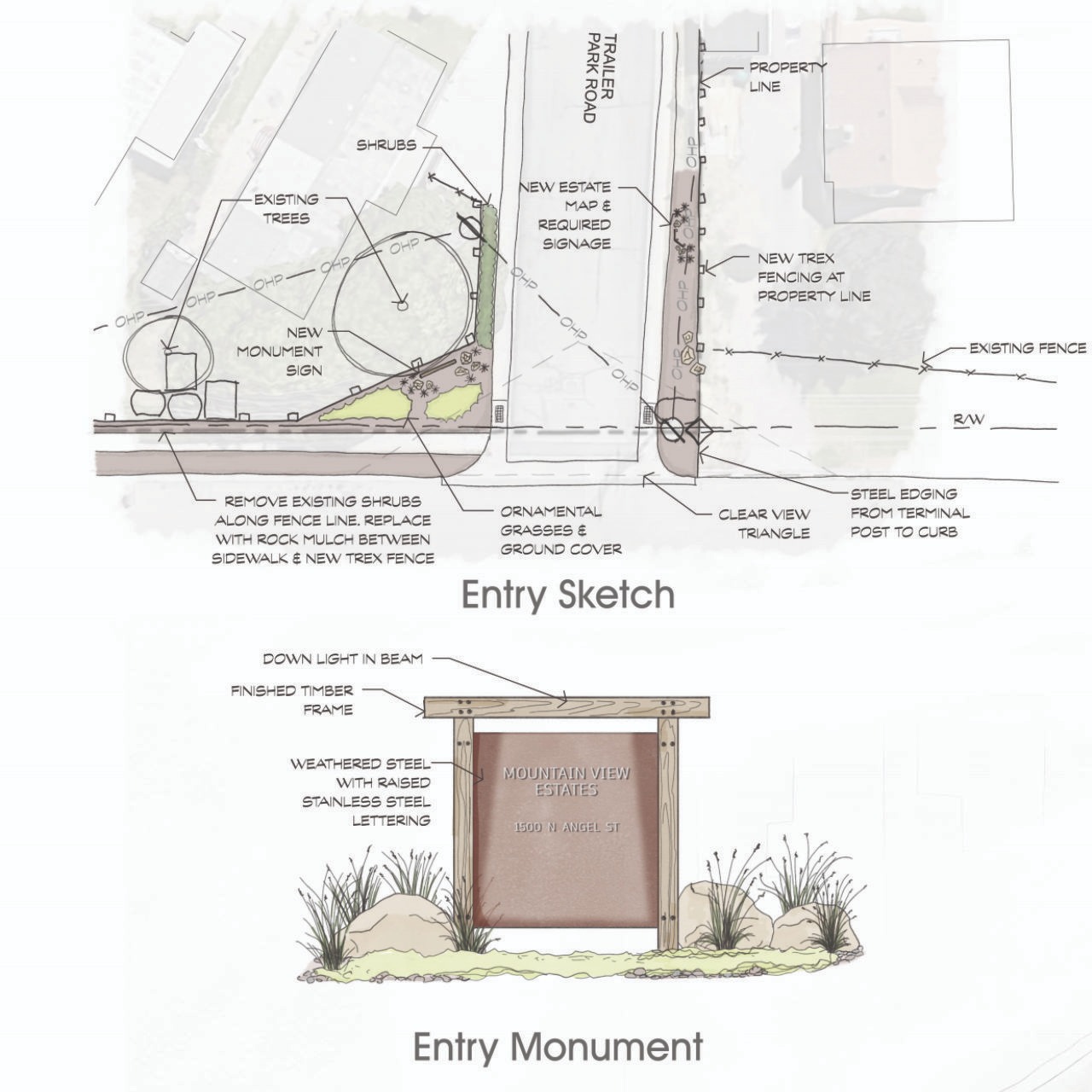 a drawing of a sign that says entry to a building