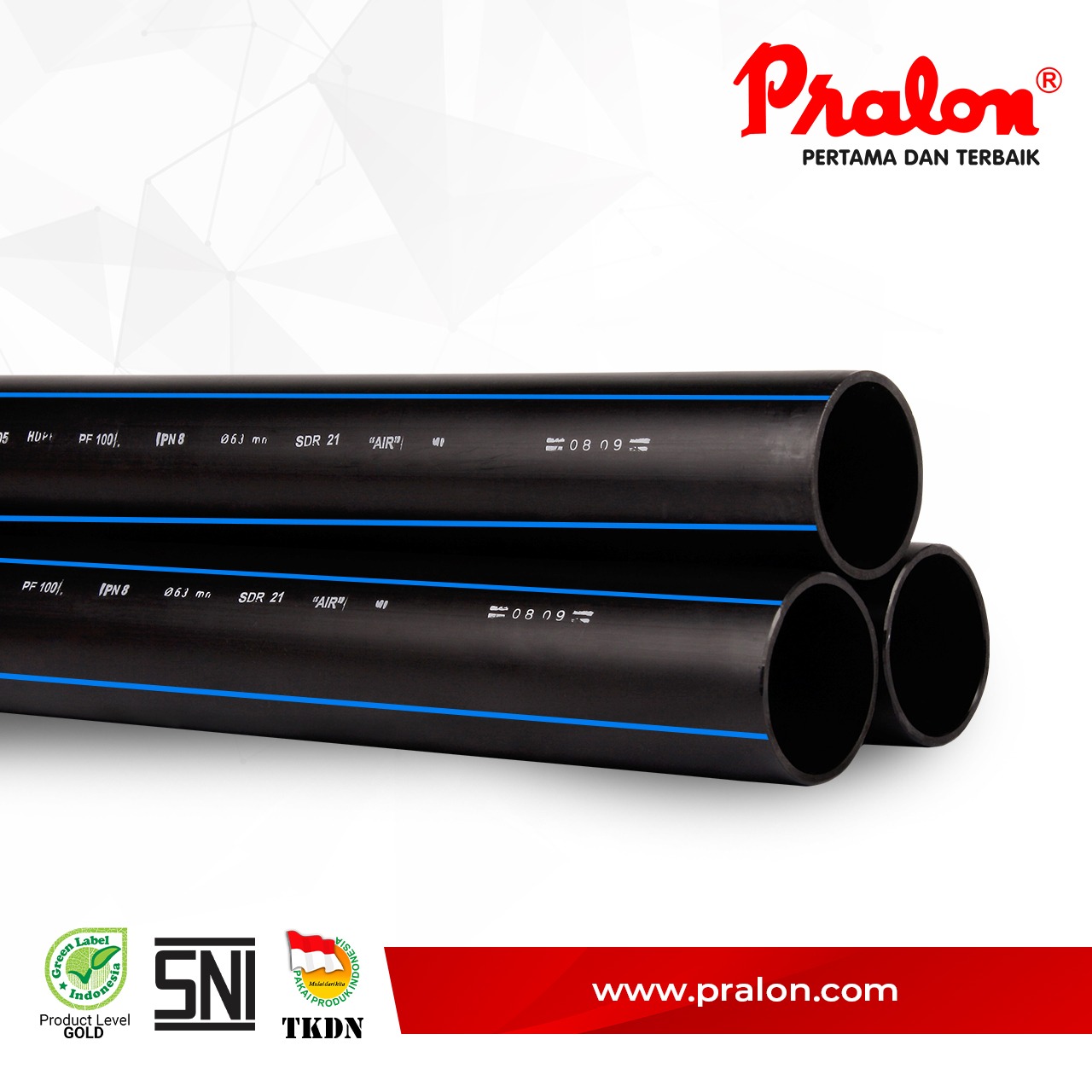 a black pipe pipe Distributor pipa Pralon HDPE 