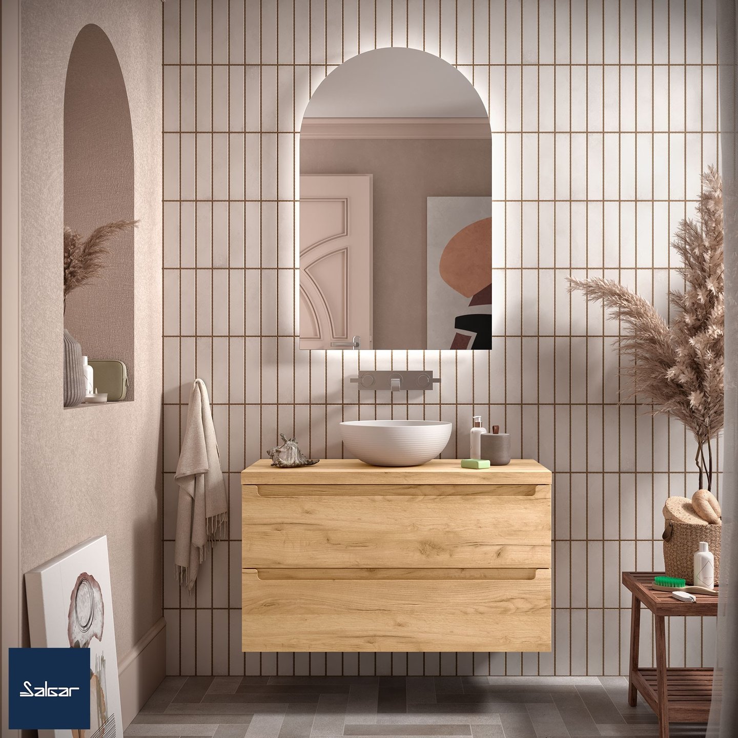 Salgar Montana Oak Monterrey Vanity Unit