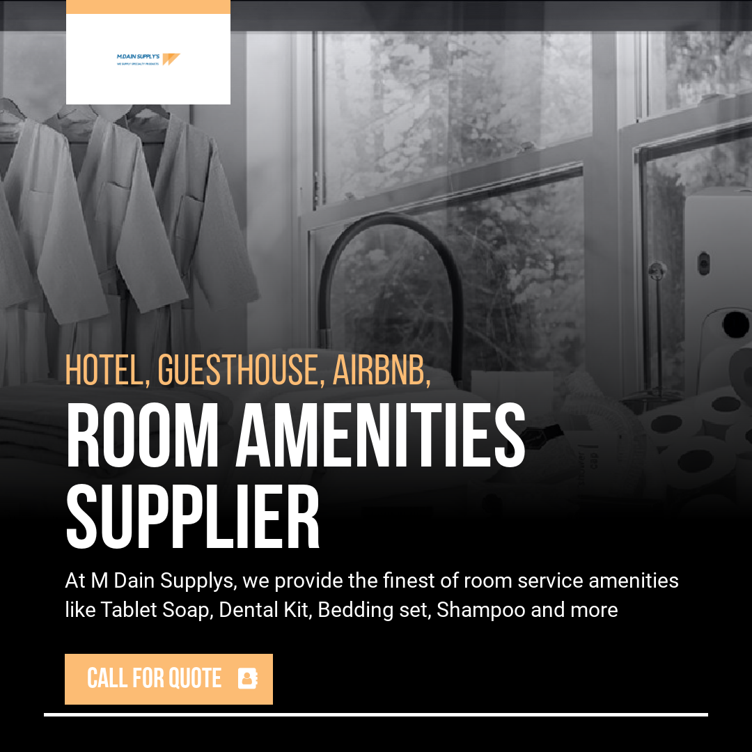 Mdain Hotel Housekeeping Amenities/ Essentials Flyer 