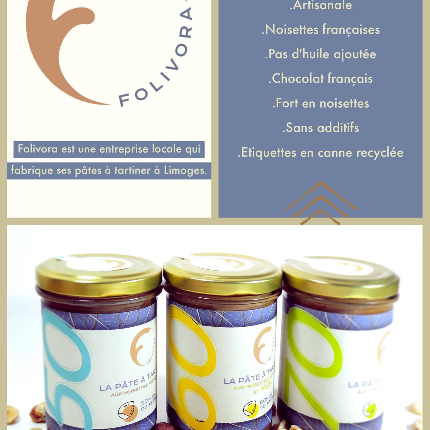 gamme de pâtes à tartiner folivora