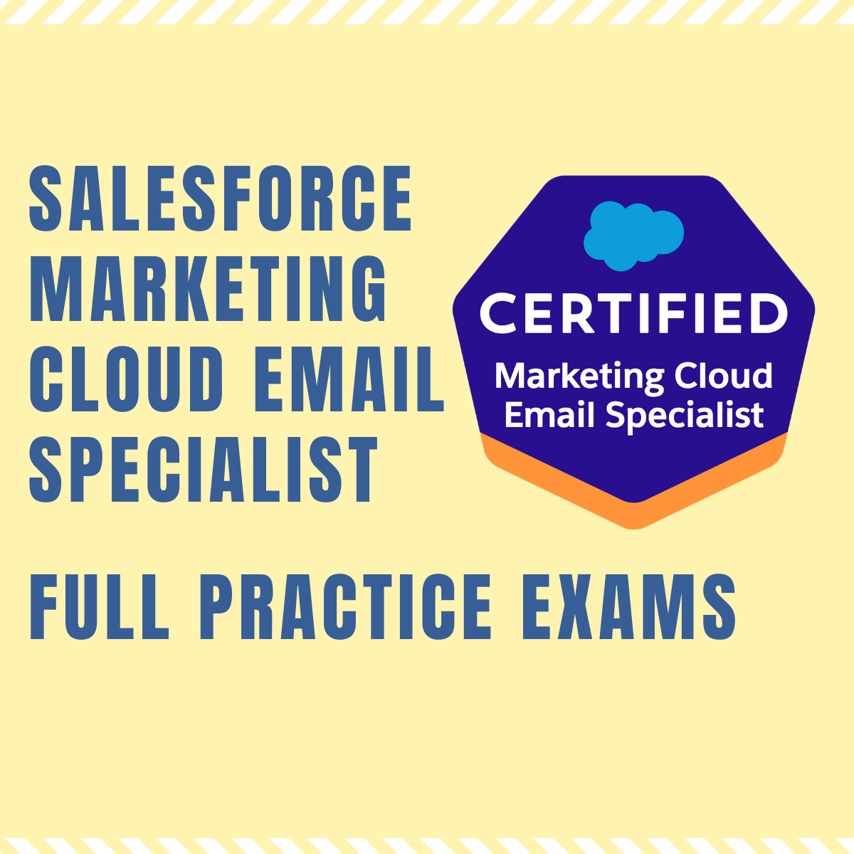 Foto com capa dos simulados de Salesforce Marketing Cloud Email Specialist