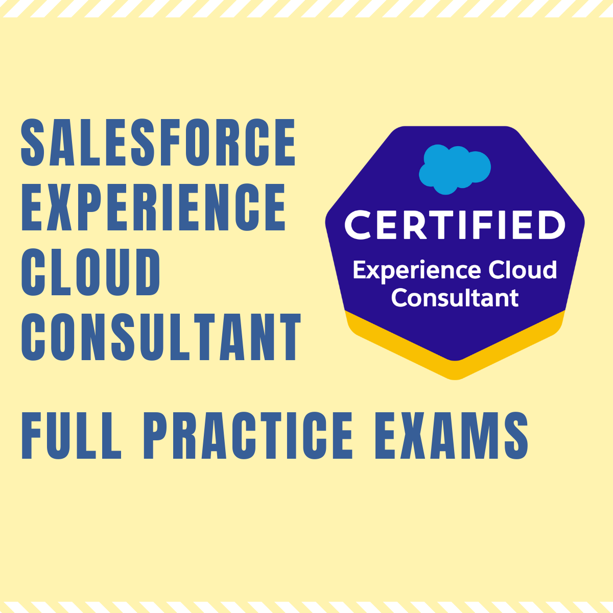 Foto com capa dos simulados de Salesforce Experience Cloud Consultant