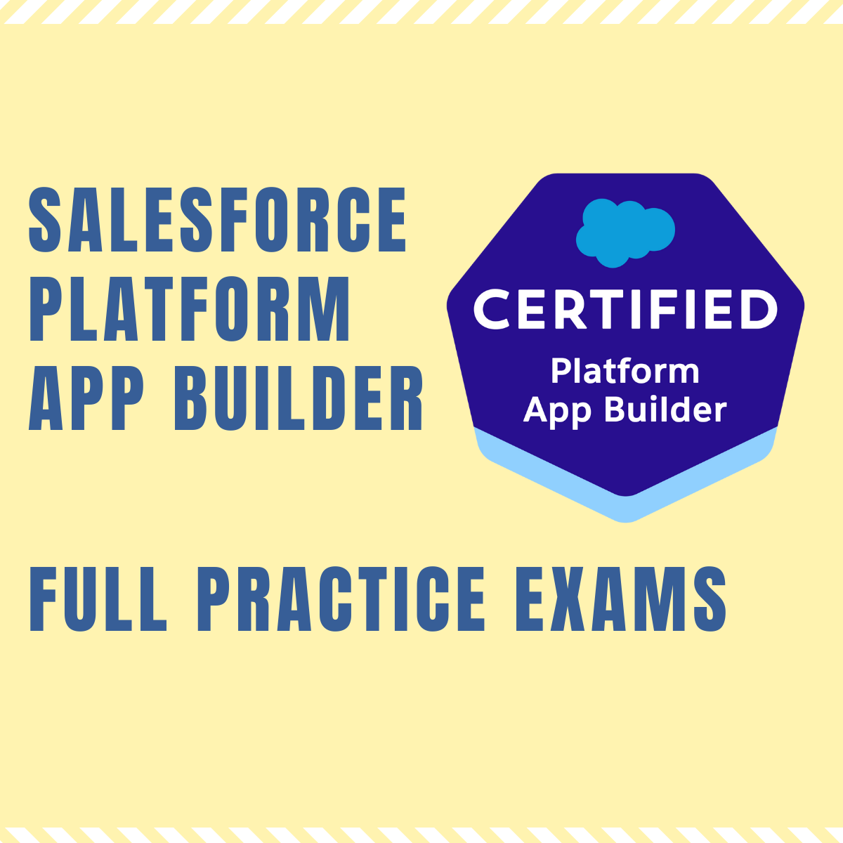 Foto com capa dos simulados de Salesforce Platform App Builder