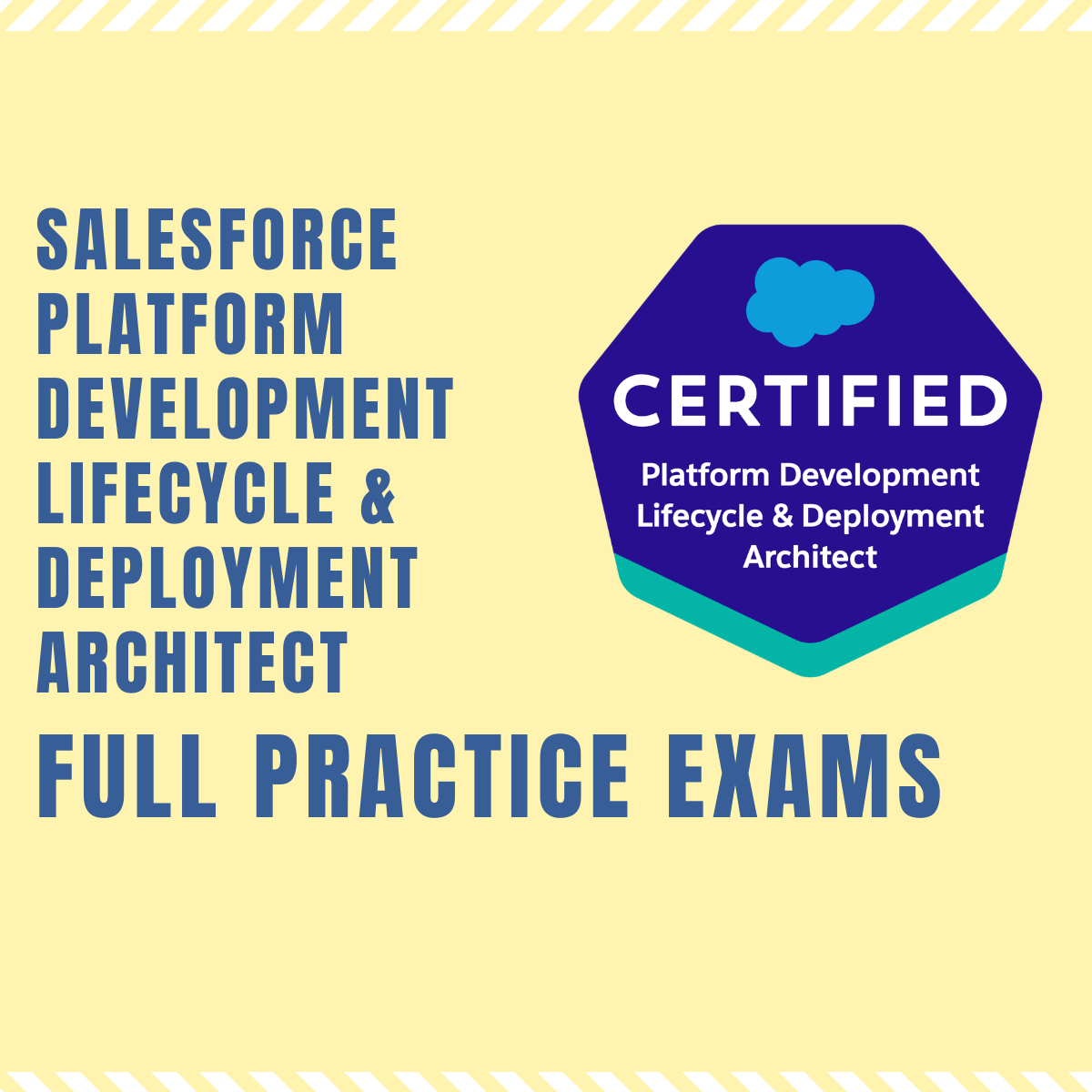 Foto com a capa dos simulados de Development Lifecycle & Deployment Architect