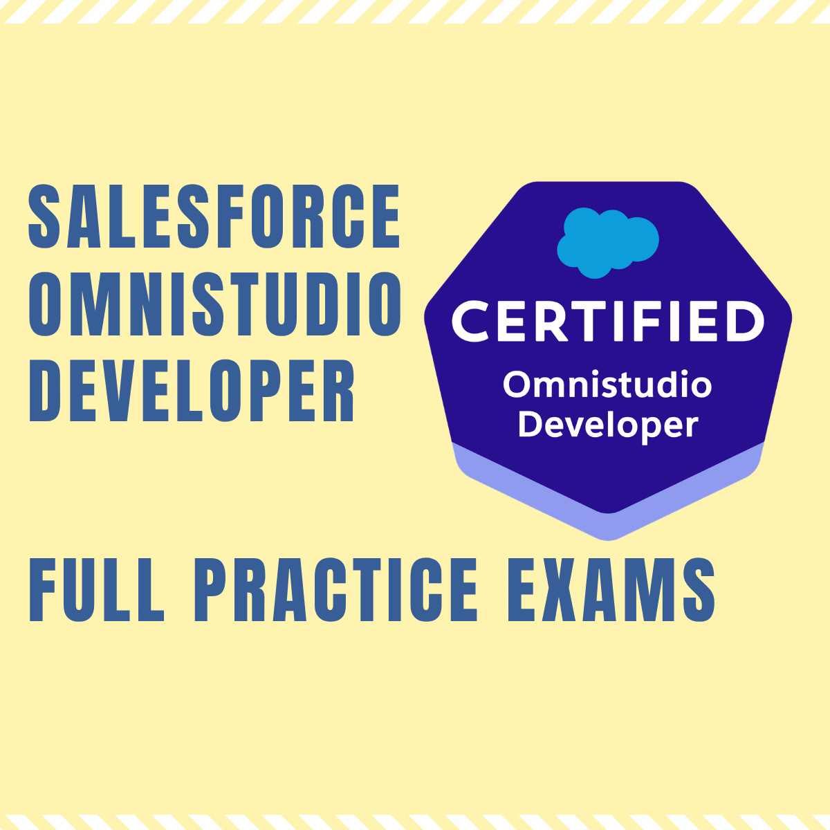 Foto com a capa dos simulados de Omnistudio Developer