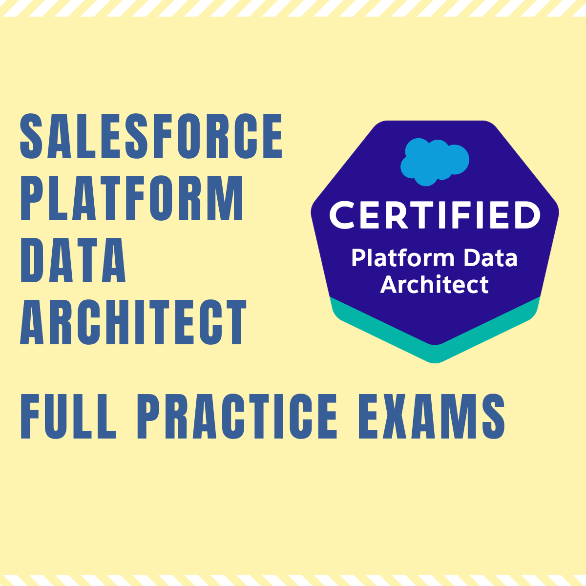 Foto com a capa dos simulados de Platform Data Architect