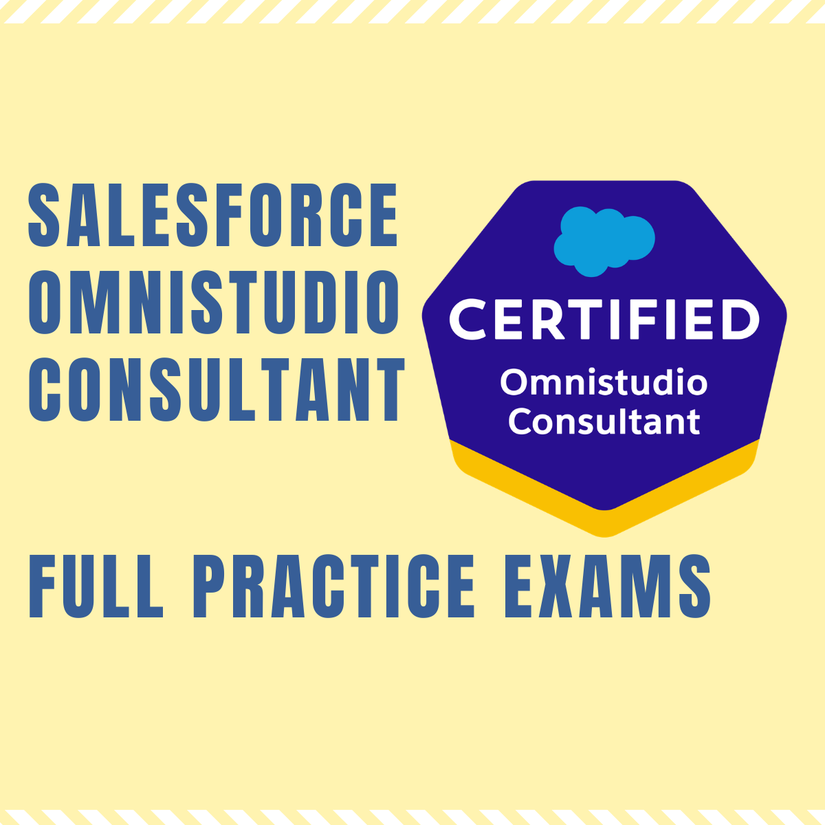 Foto com a capa dos simulados de Omnistudio Consultant