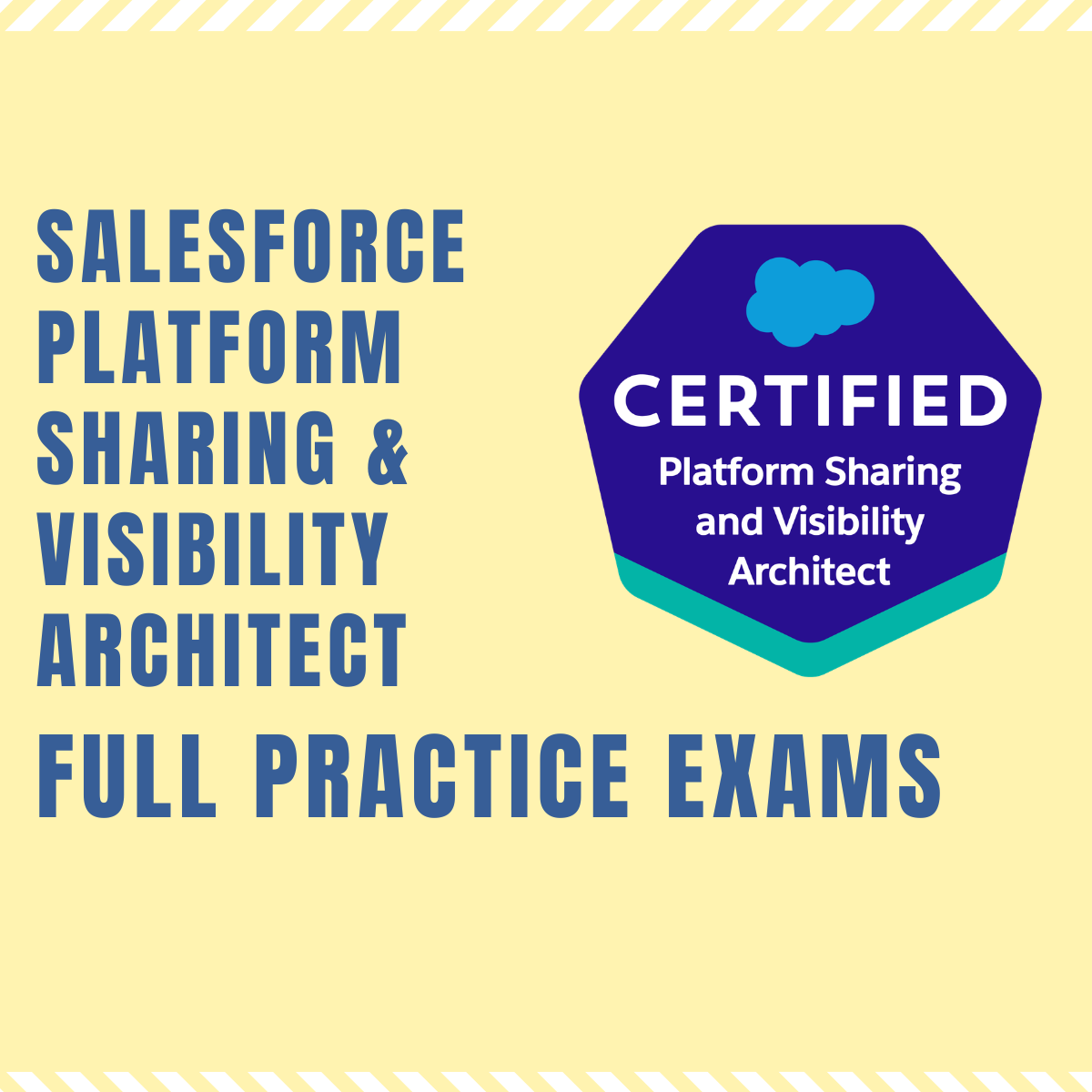 Foto com a capa dos simulados de Sharing & Visibility Architect