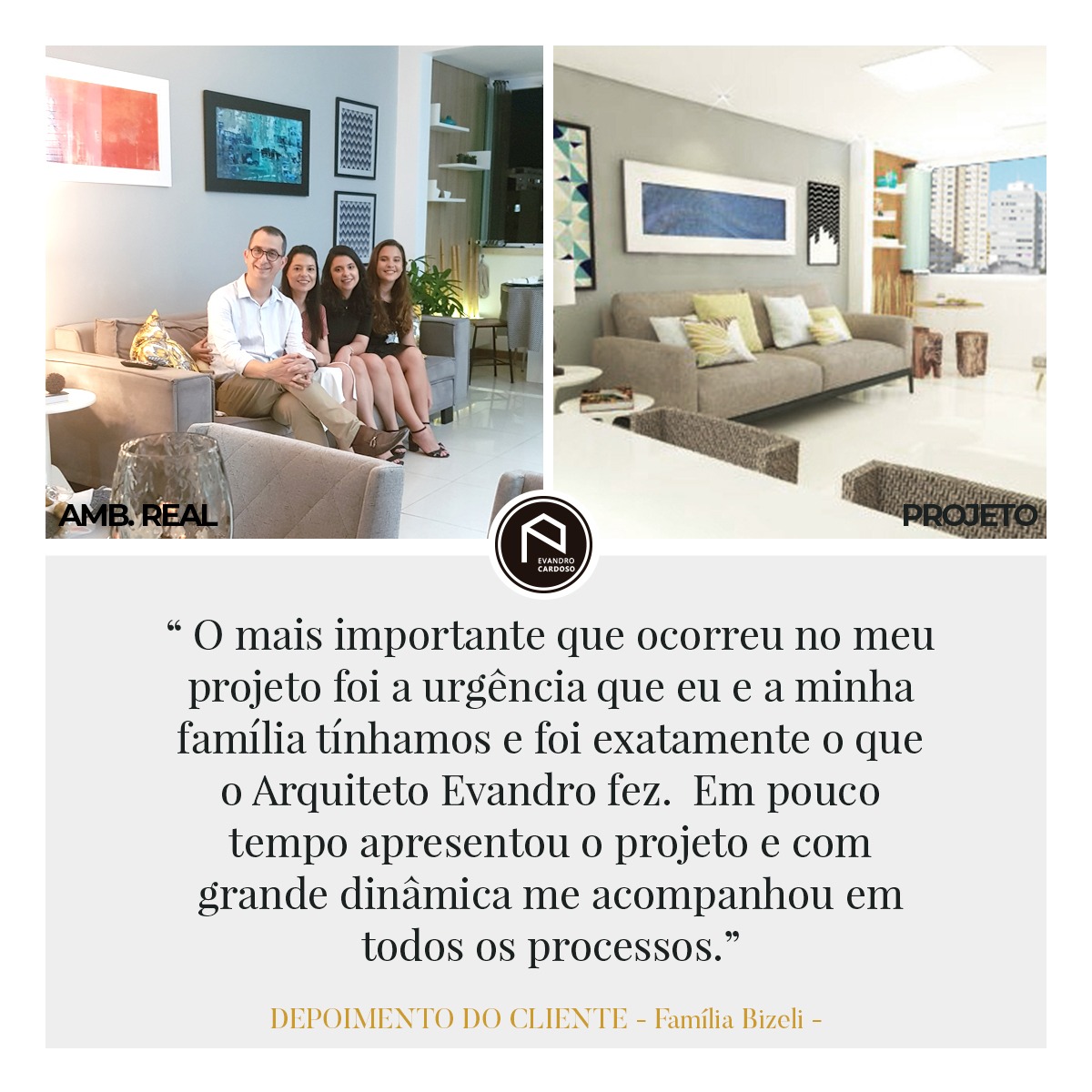 Depoimento de clientes de projeto de reforma em Fortaleza