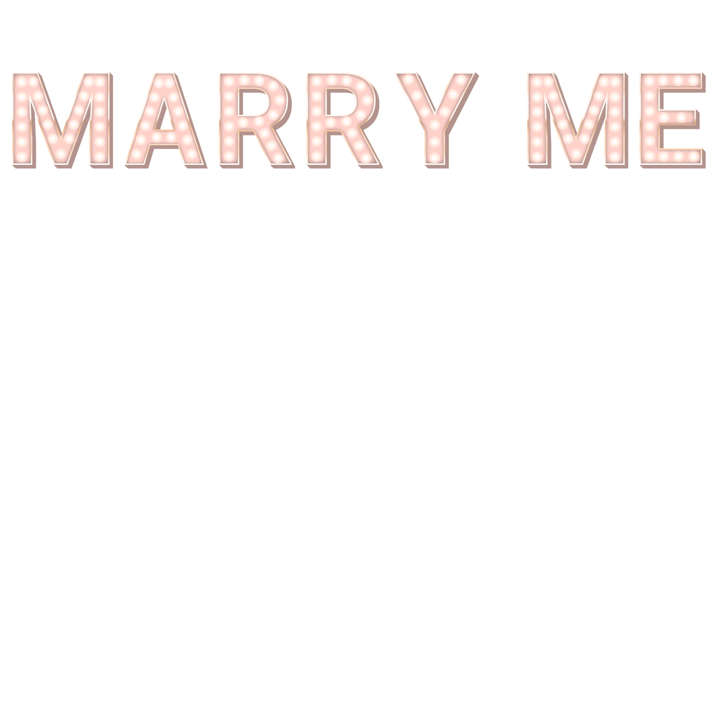 litere luminoase volumetrice marry me