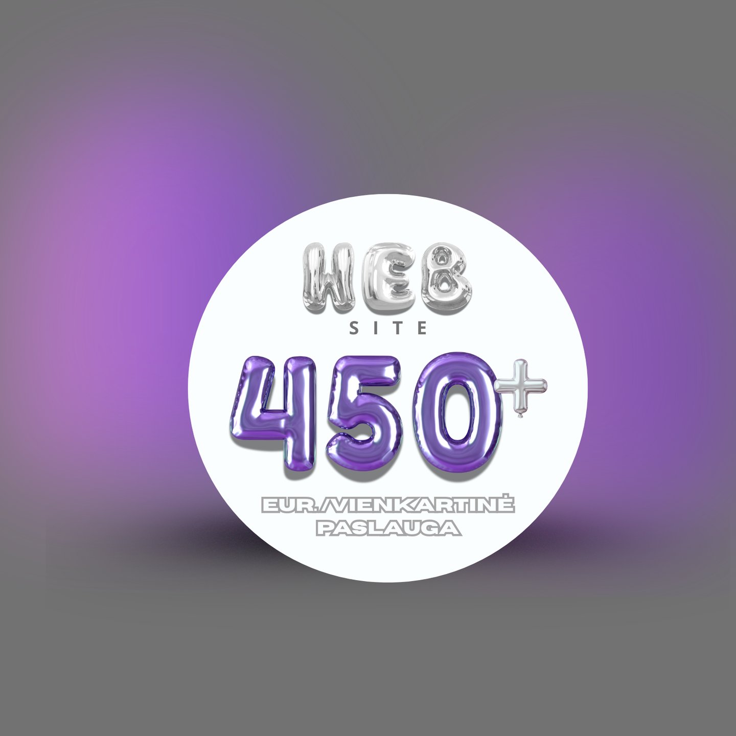 WEB SITE interneto svetainės kūrimo paslauga nuo 450 €