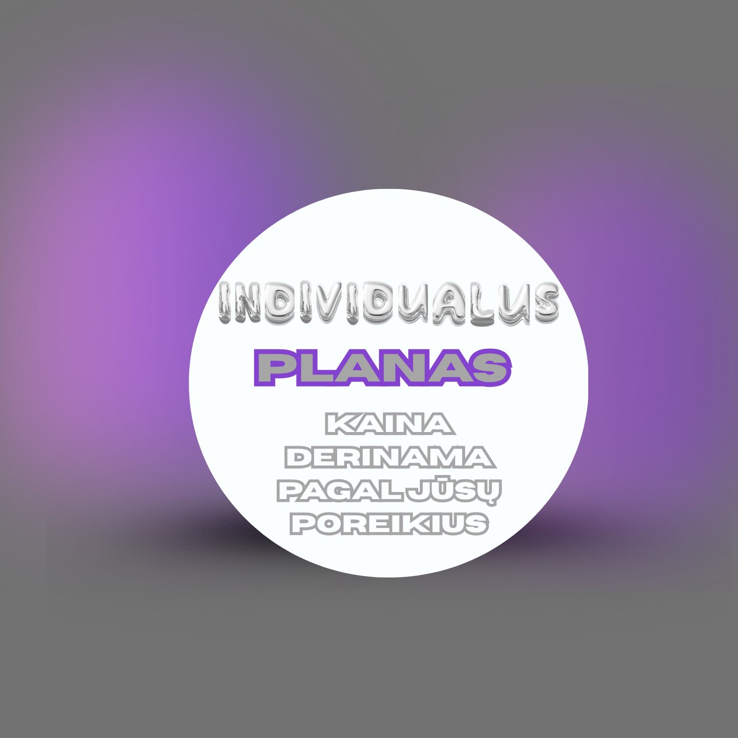 Socialinių tinklų paslaugų planai – individualus planas.