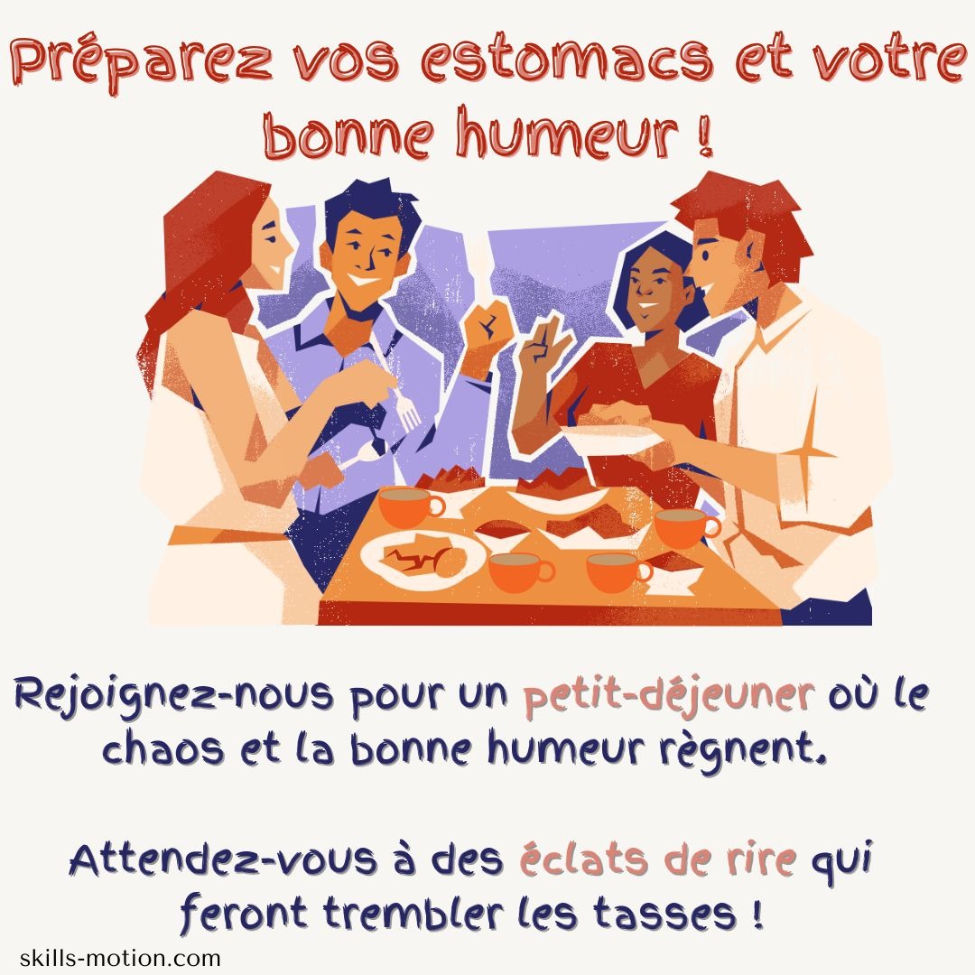 invitation petit dejeuner convivial humour