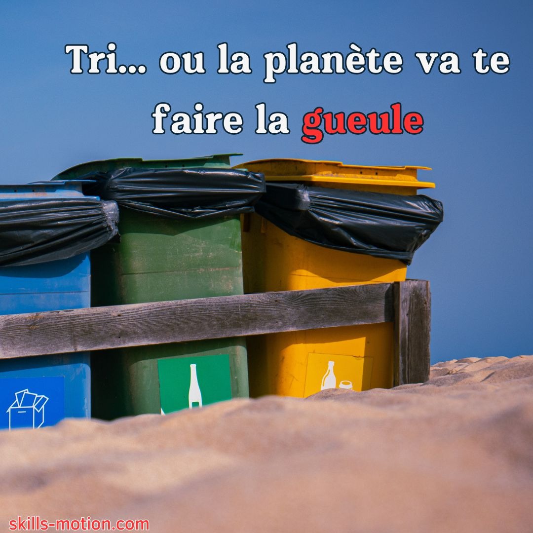 slogan affichage tri des dechets drole