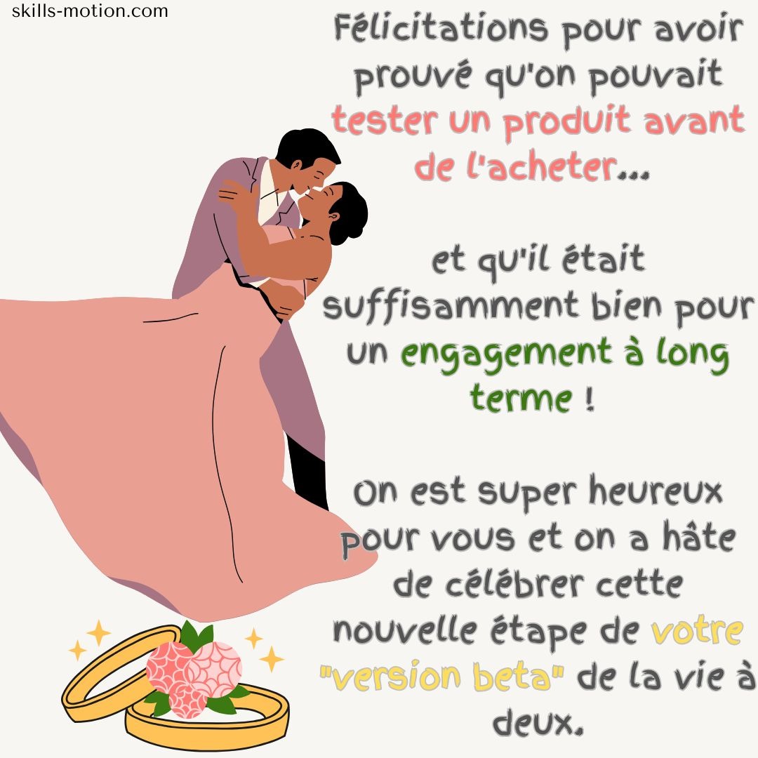voeux de mariage originaux humour