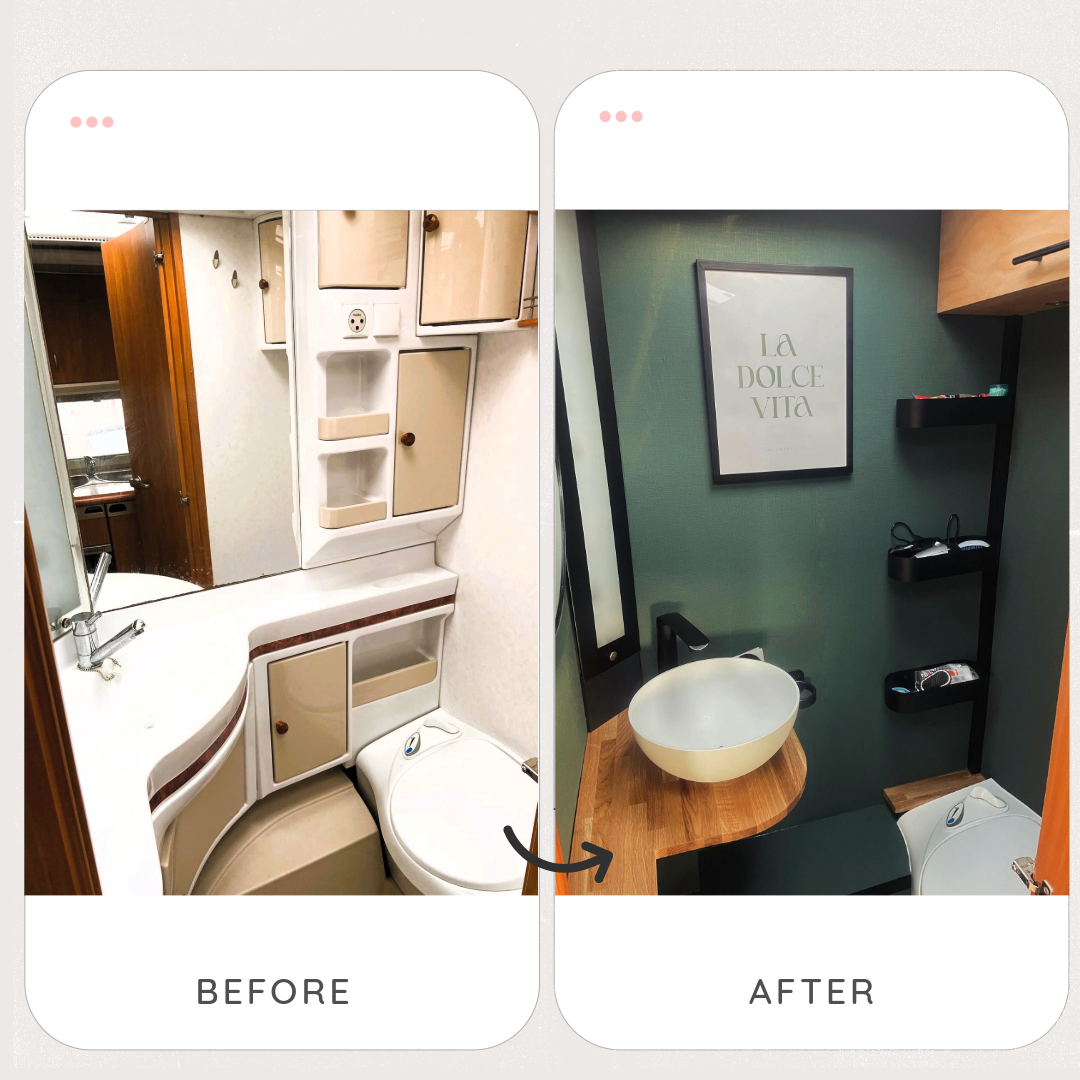 Badezimmer Wohnwagen Renovierung Vorher Nachher
