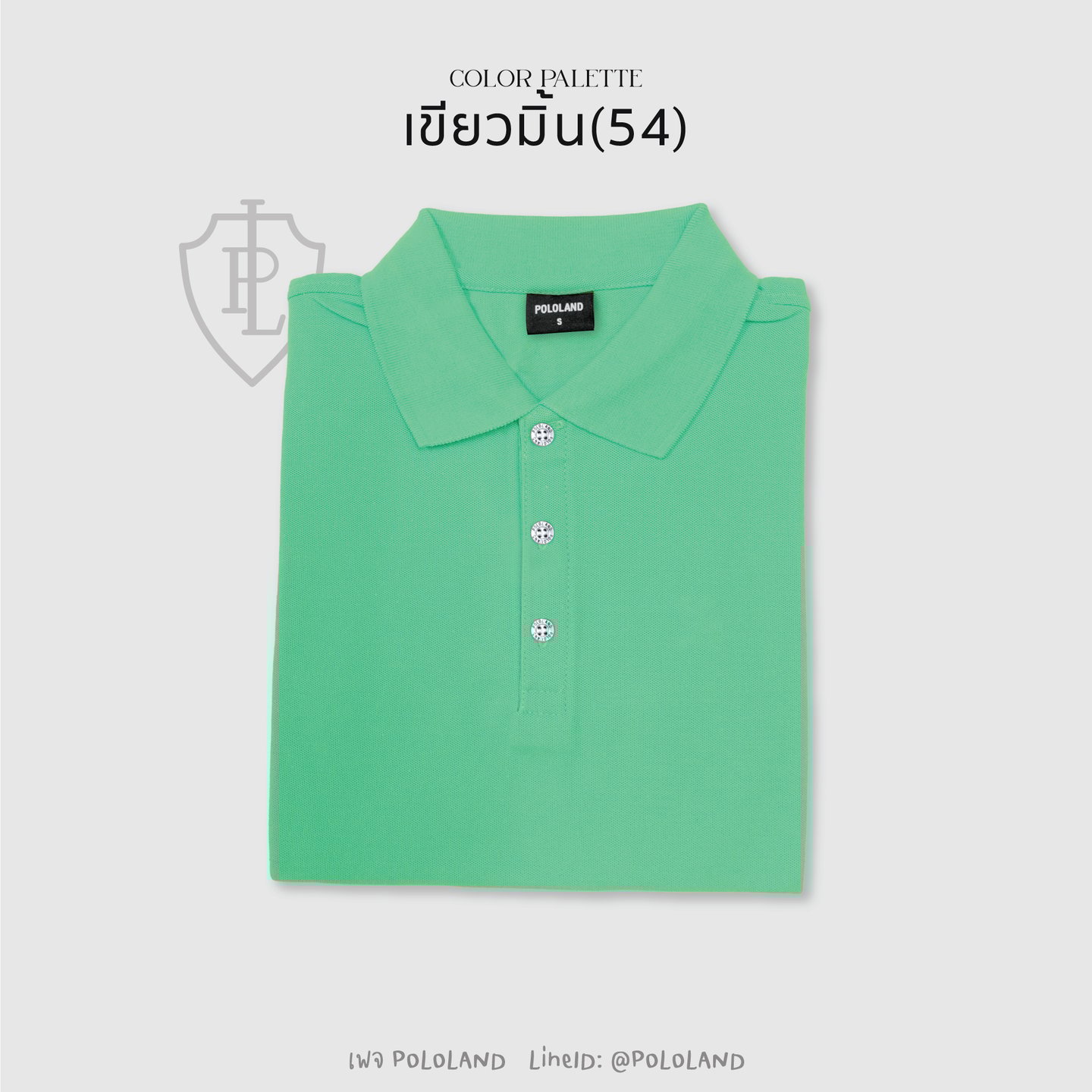 เสื้อโปโลสีเขียวมิ้น