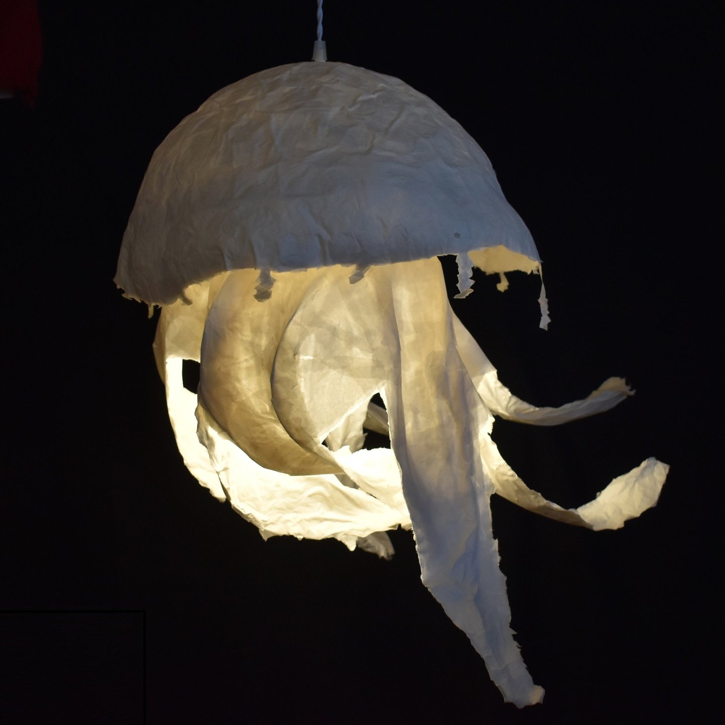 méduse géante sculpture lumineuse