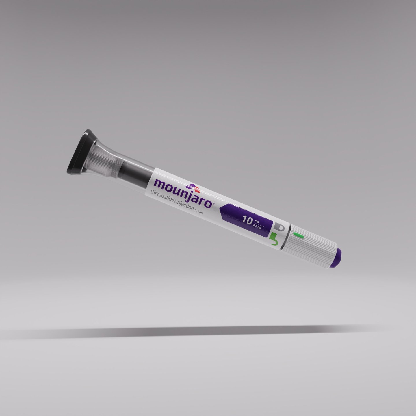 Image of a 3D render of Mounjaro diabetes injection pen.