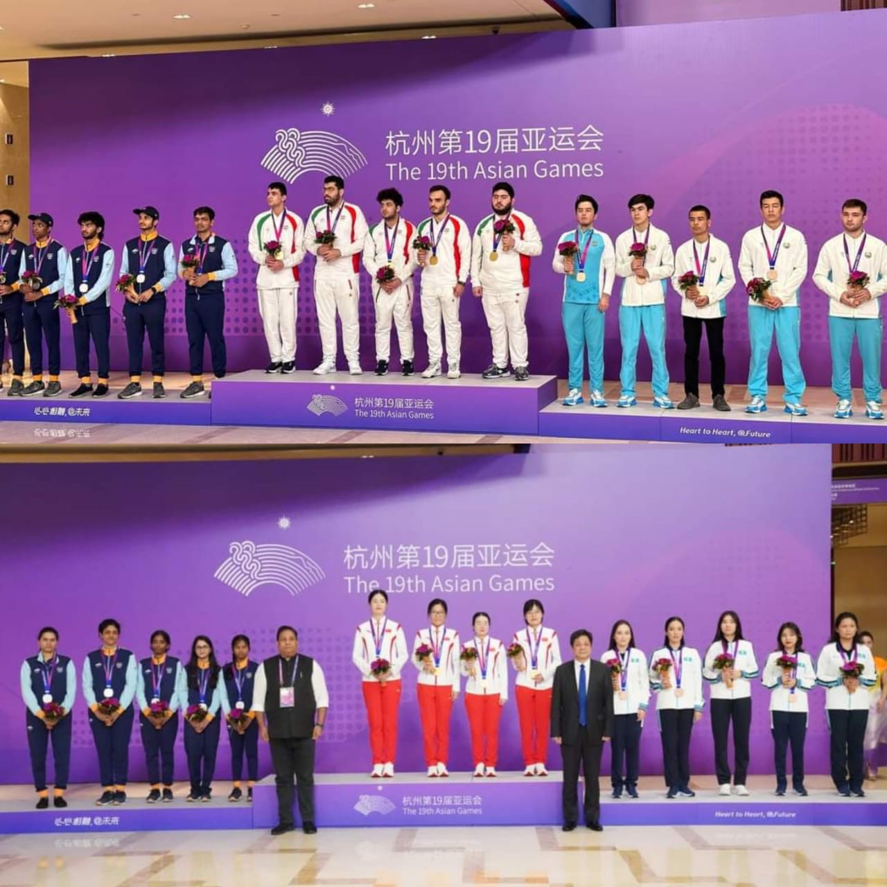 Asian Games 2023, Chess Team Medals I Photo: Xinhua and Konstantin Kiselyov