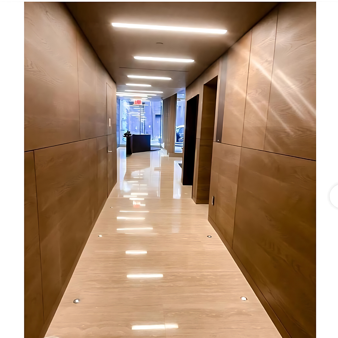 Stone honing and polishing of marble countertop in Melbourne