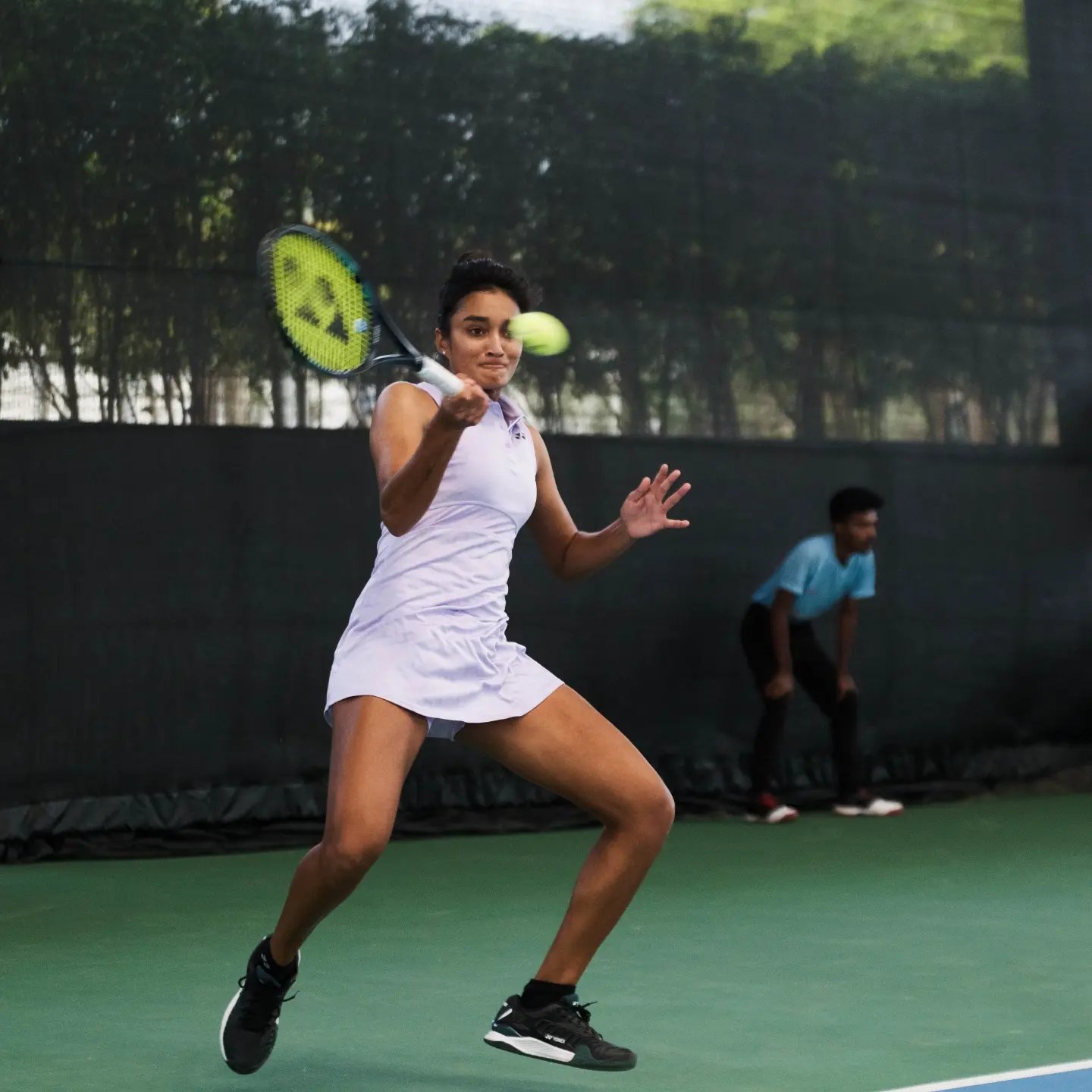 WTA professional tennis Player working with Cesar Performance Coach