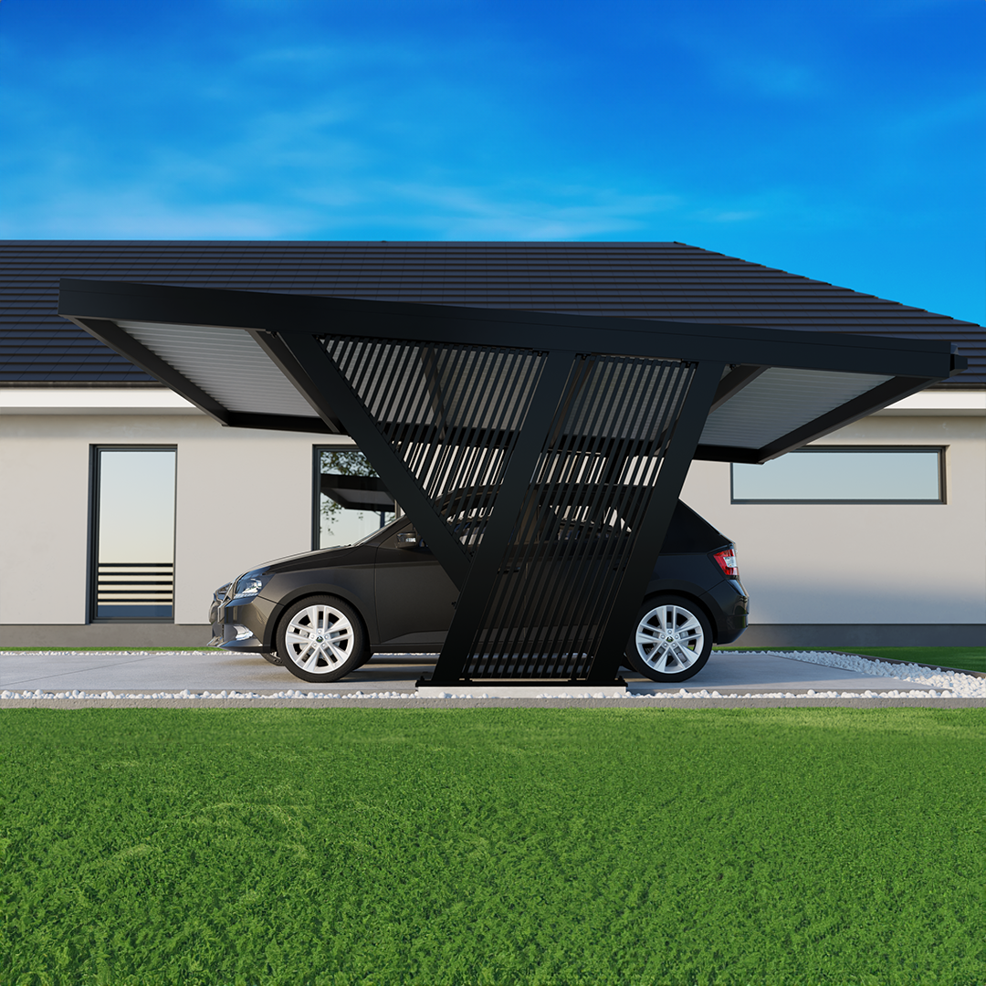 Panel czarny lamelami pionowymi 