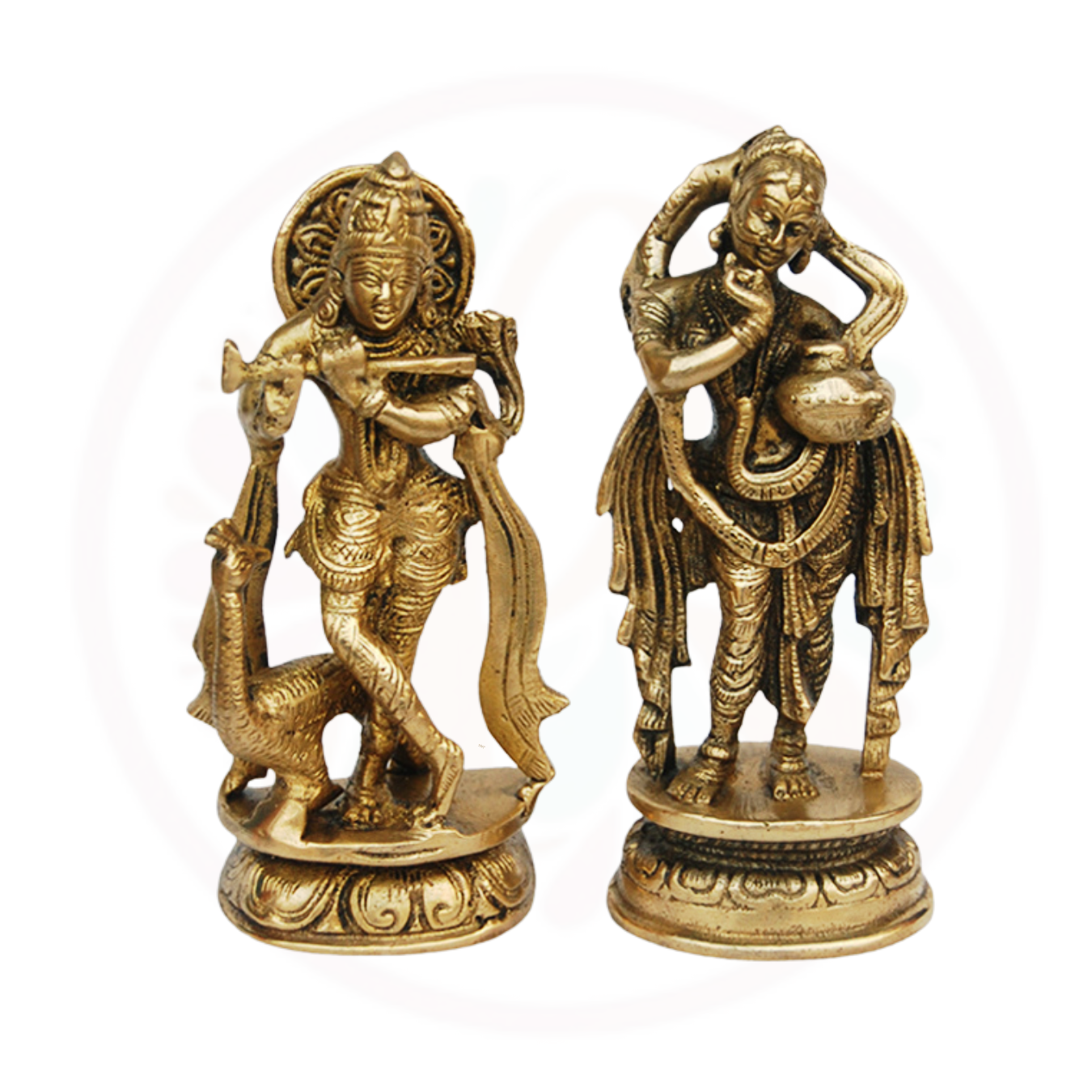 Radha Krishna Statue Home Decor Brass