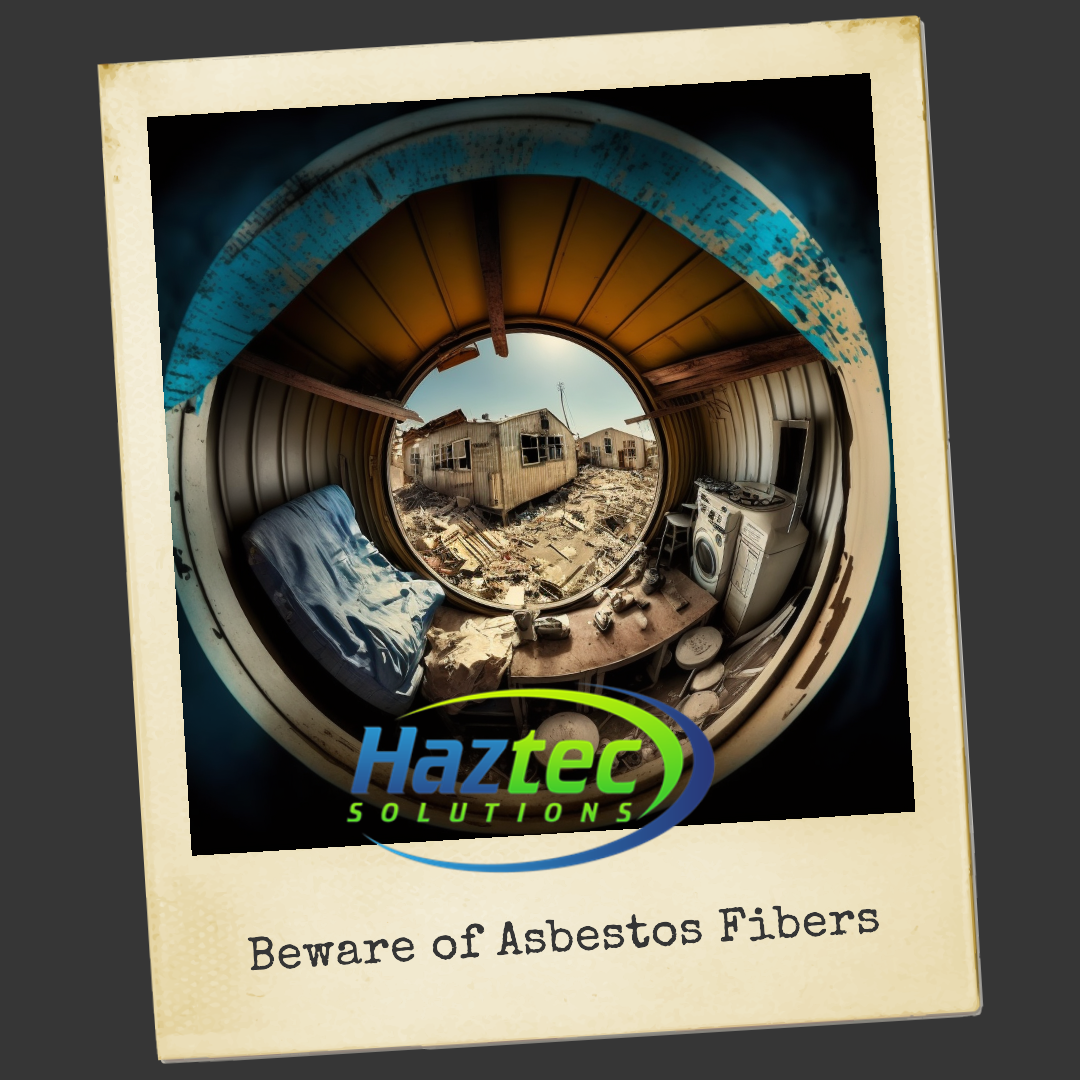 Fish eye lens of a rundown home