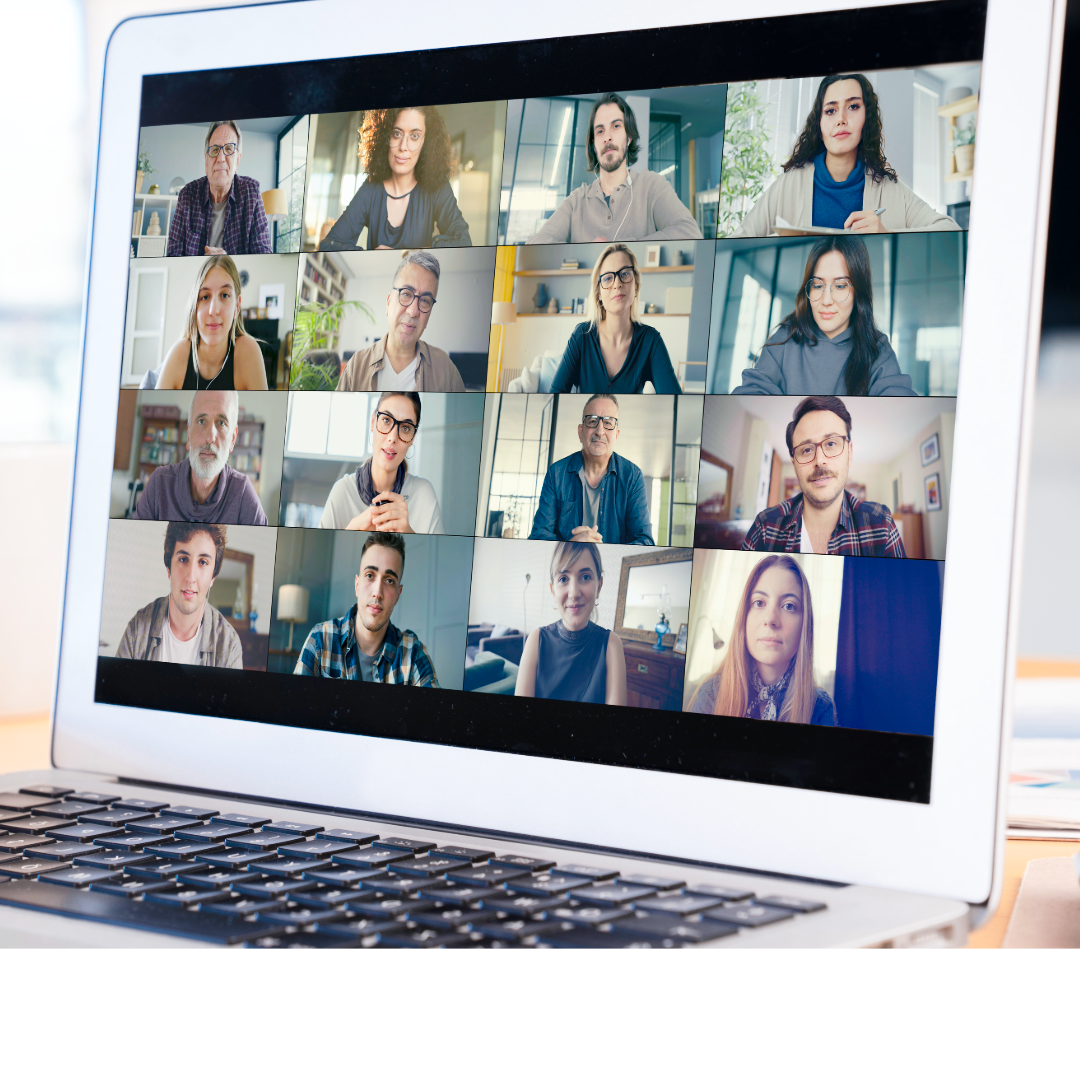 Image of laptop screen of virtual session participants